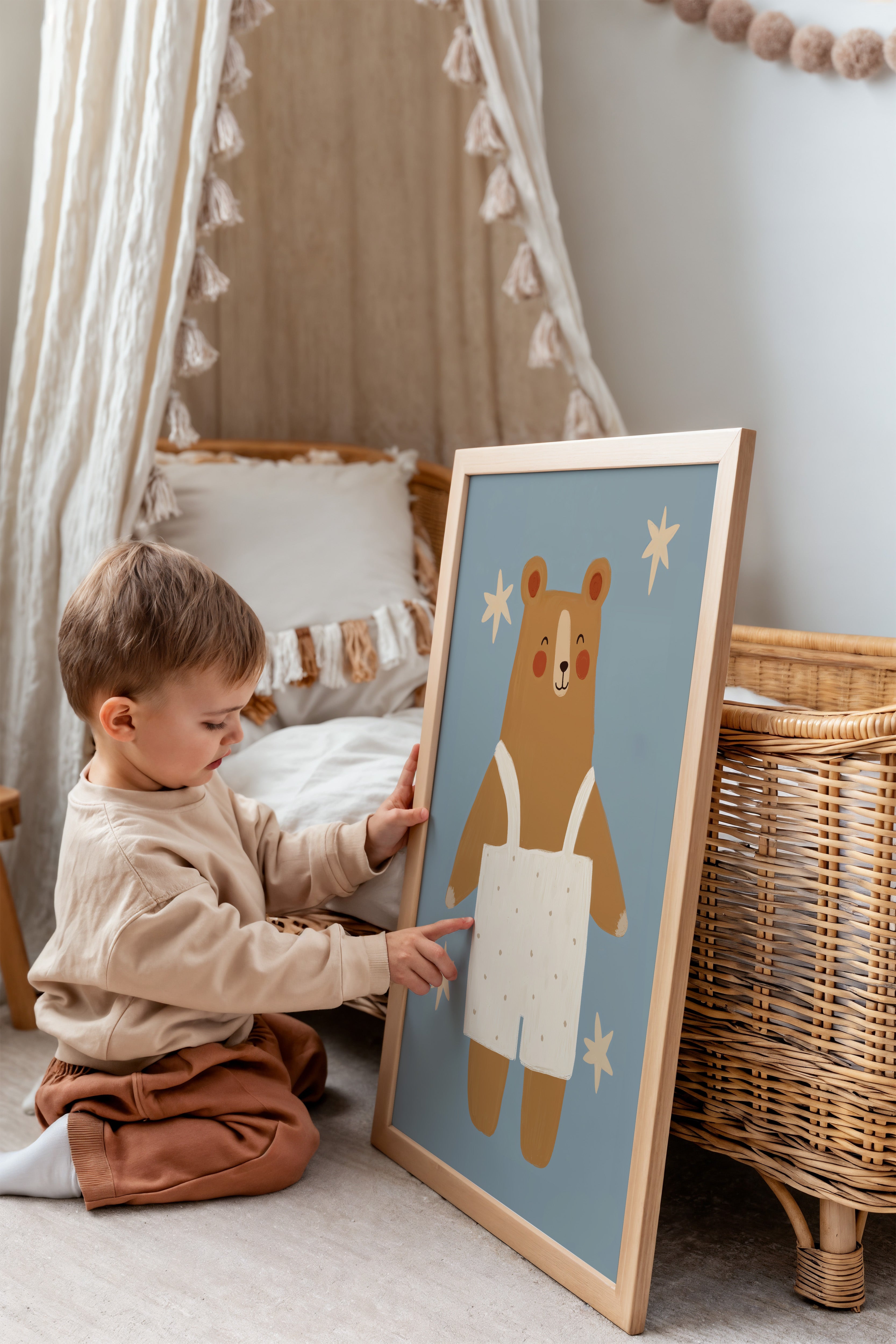 Kinderkamer print - Sterrenbeer