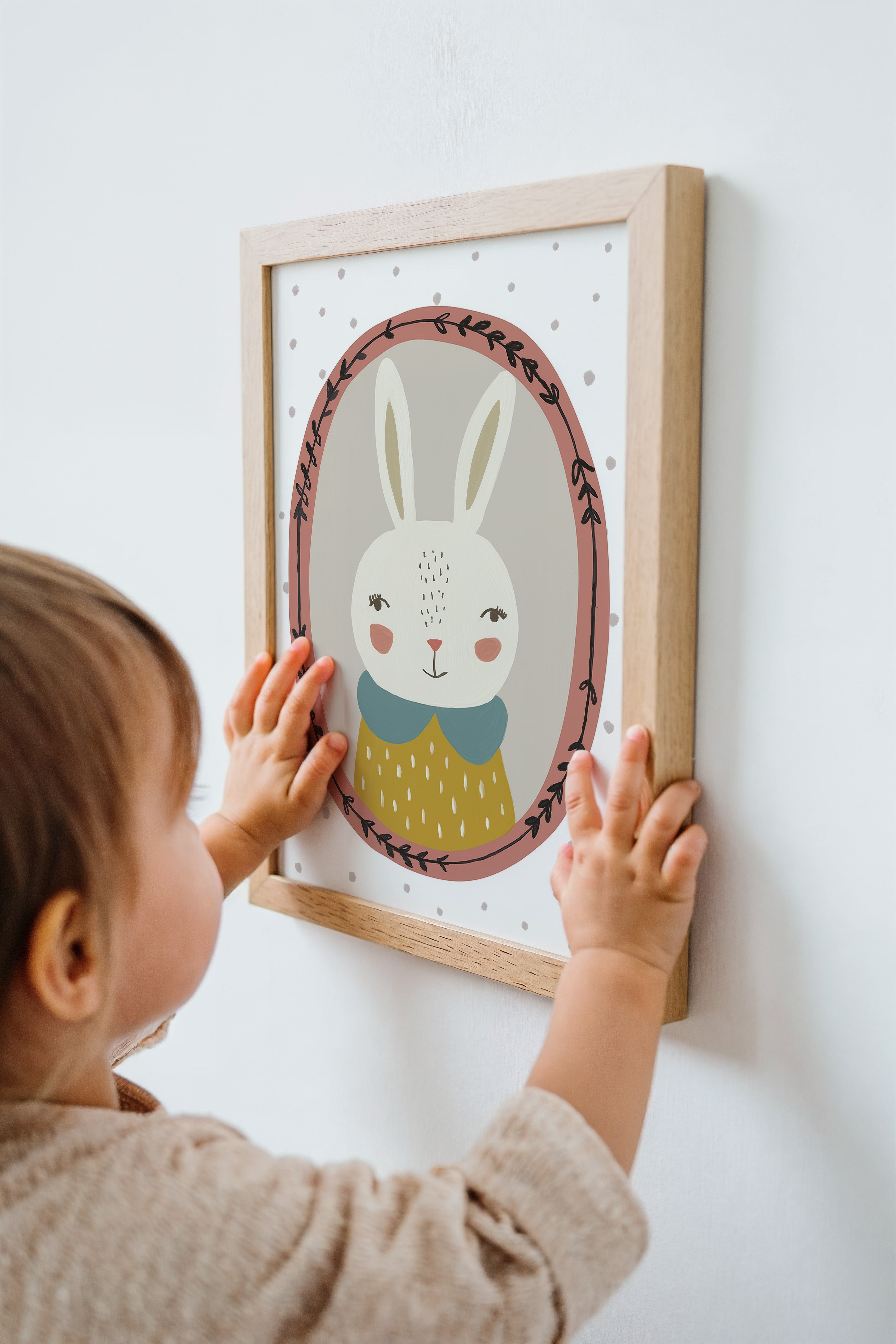 Children's room print - Rabbit portrait