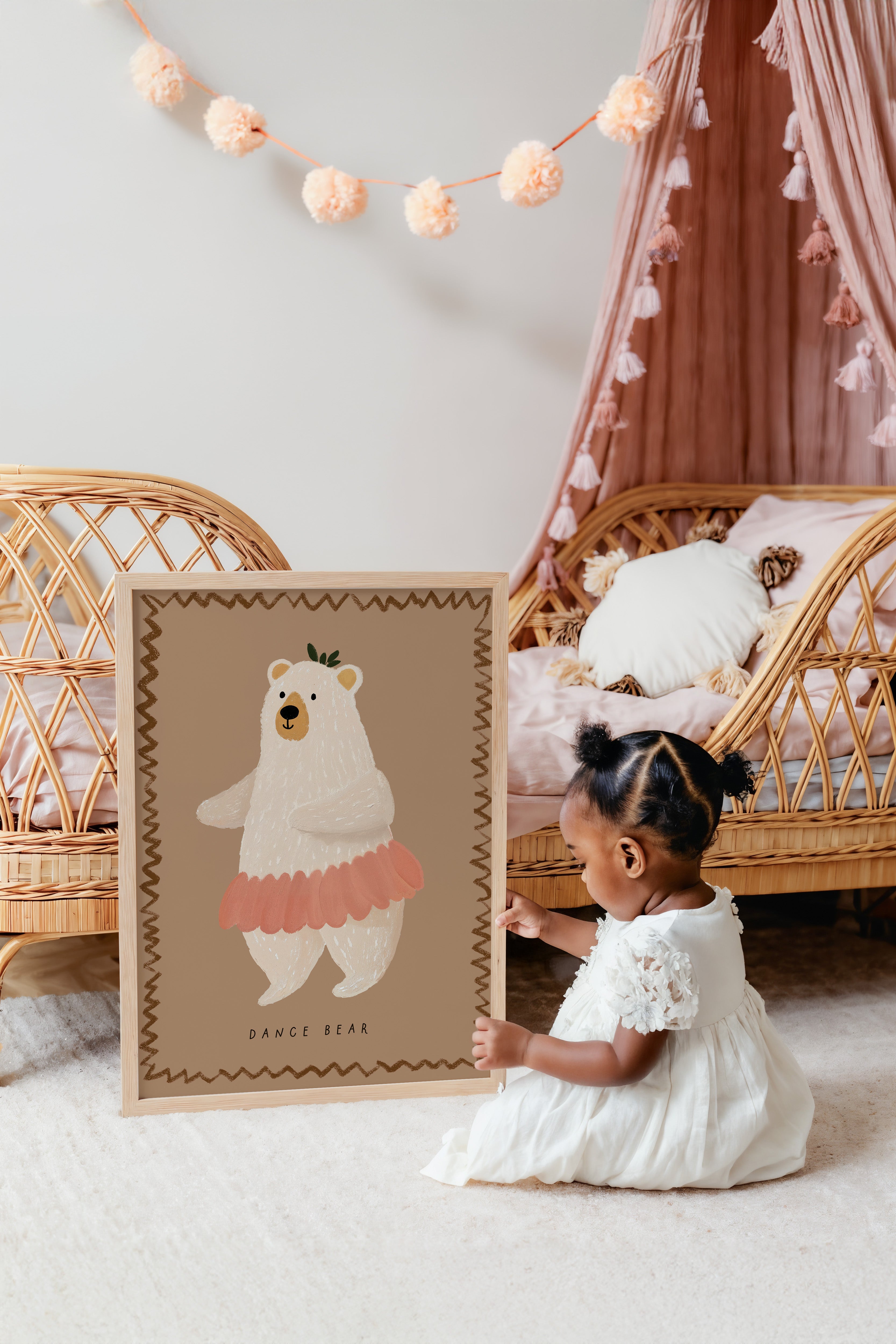 Children's room print - Ballerina bear