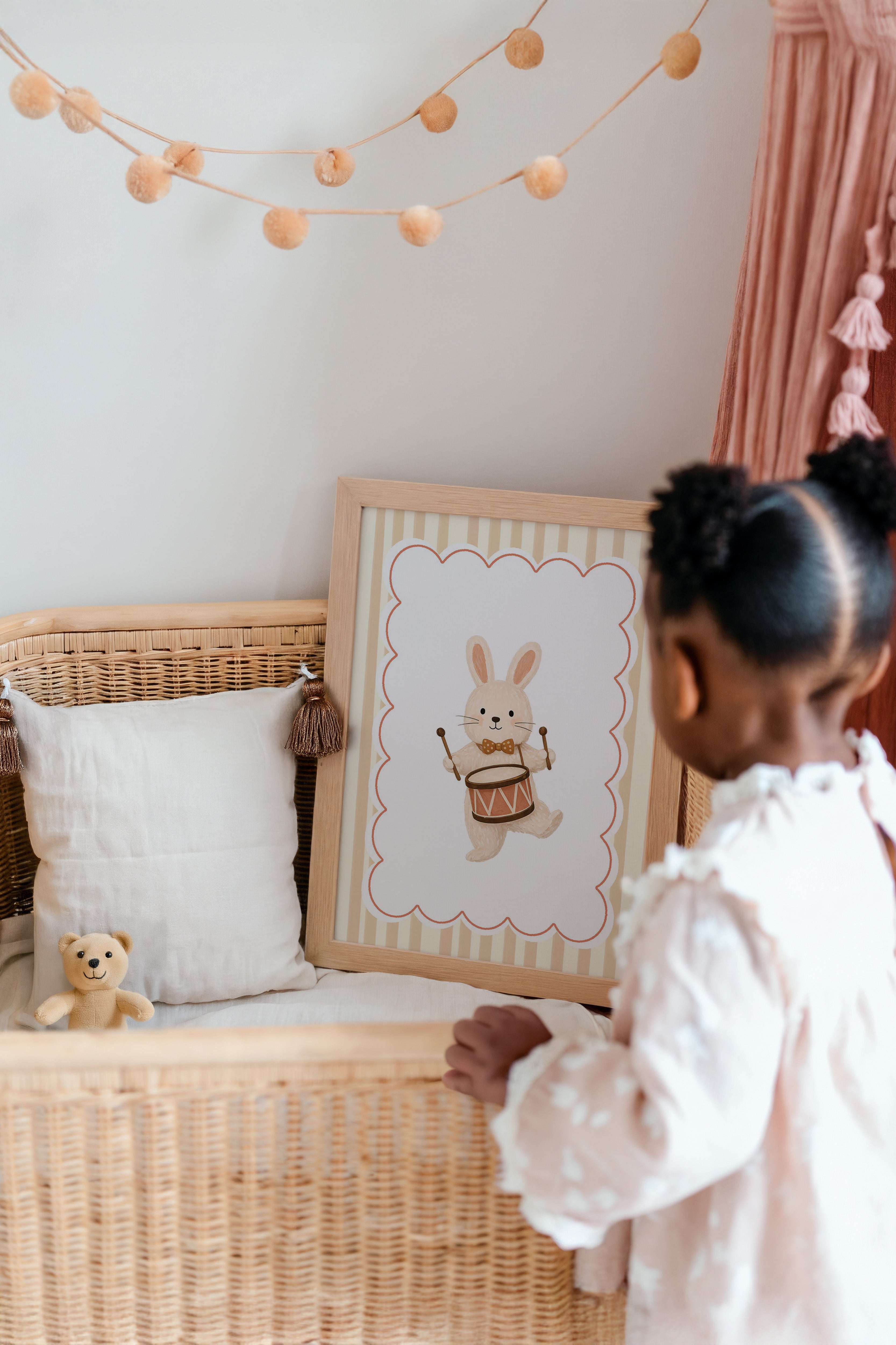 Children's room poster - Drum rabbit