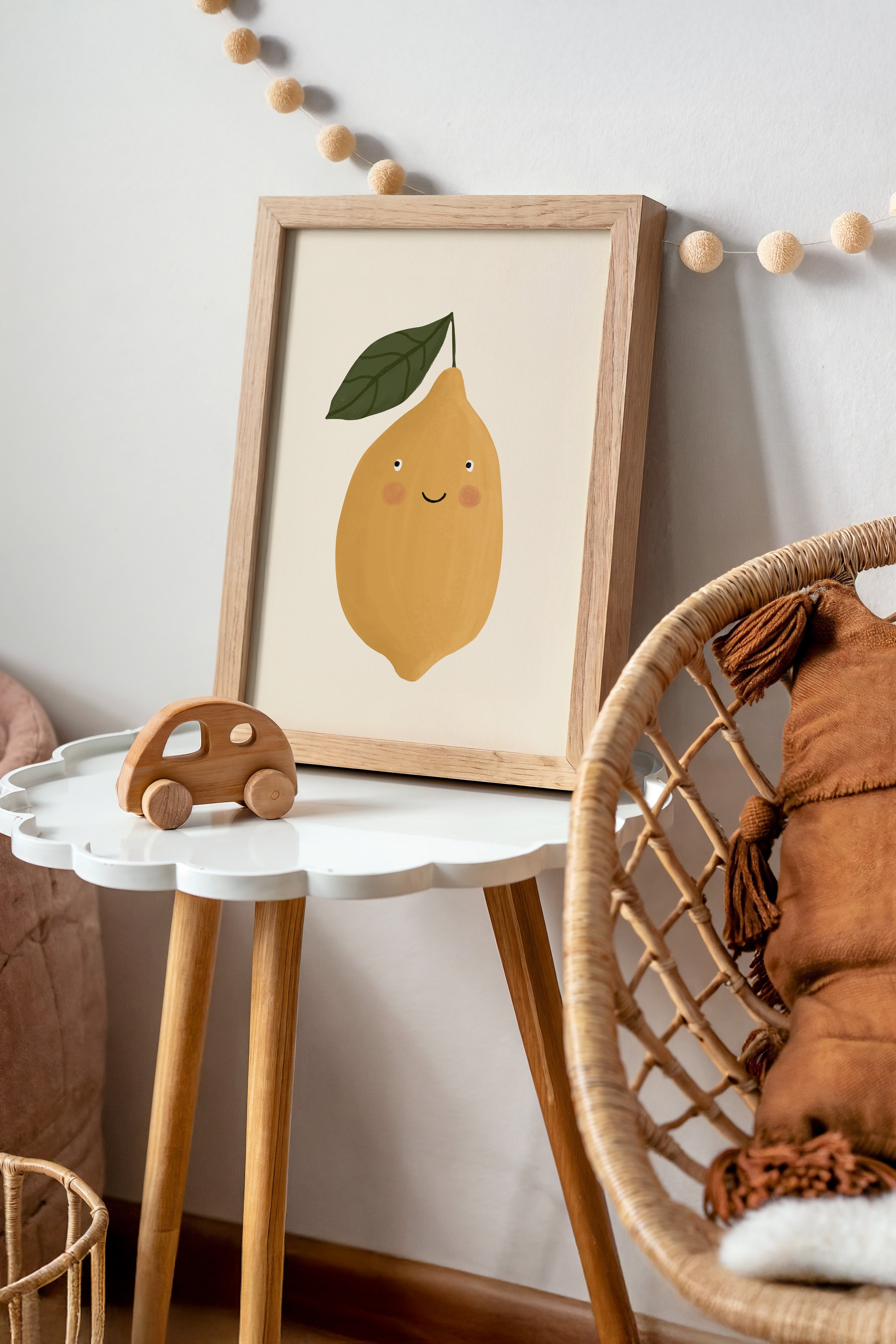 Kinderkamer print - Vrolijke citroen