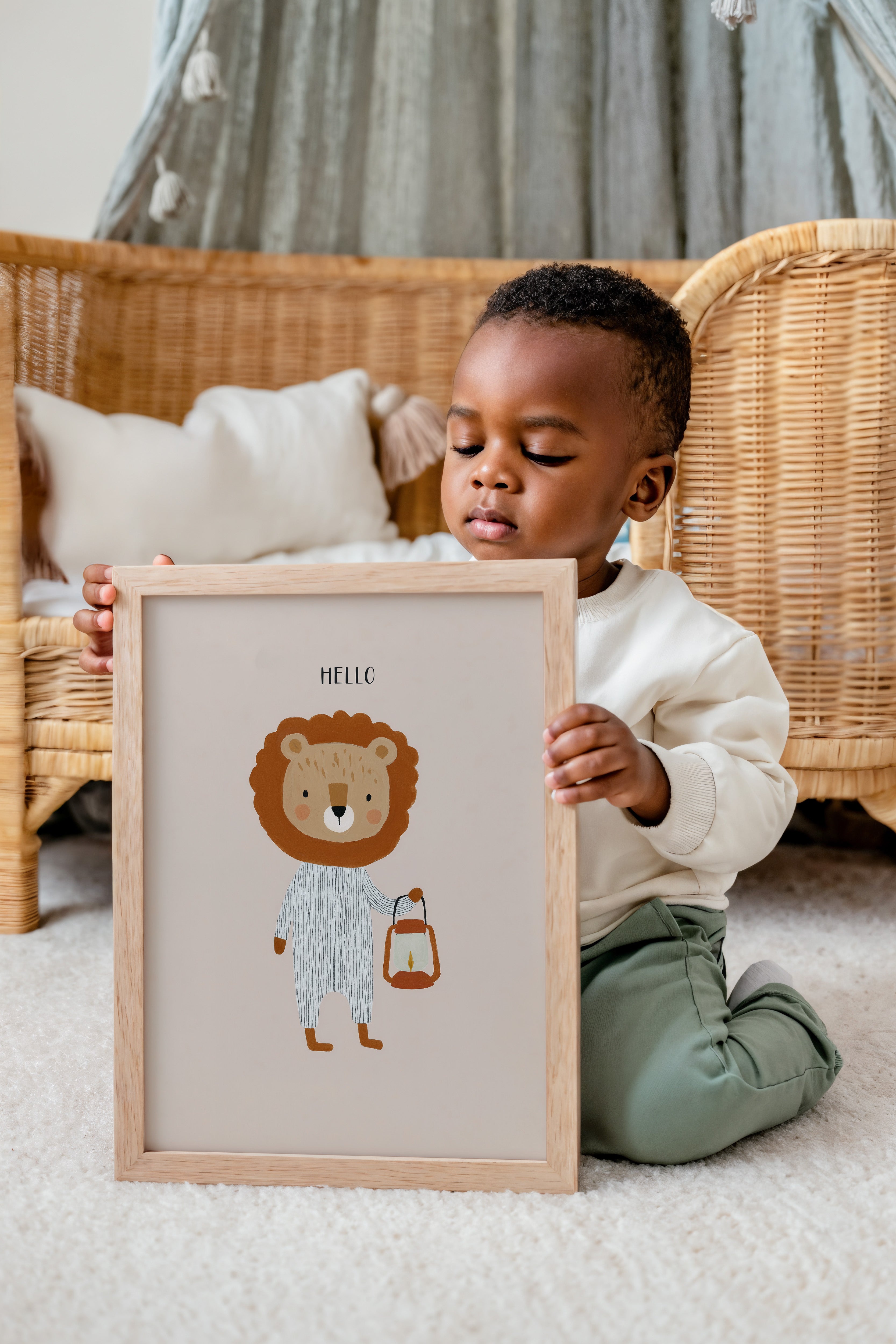 Nursery print - Hello little lion