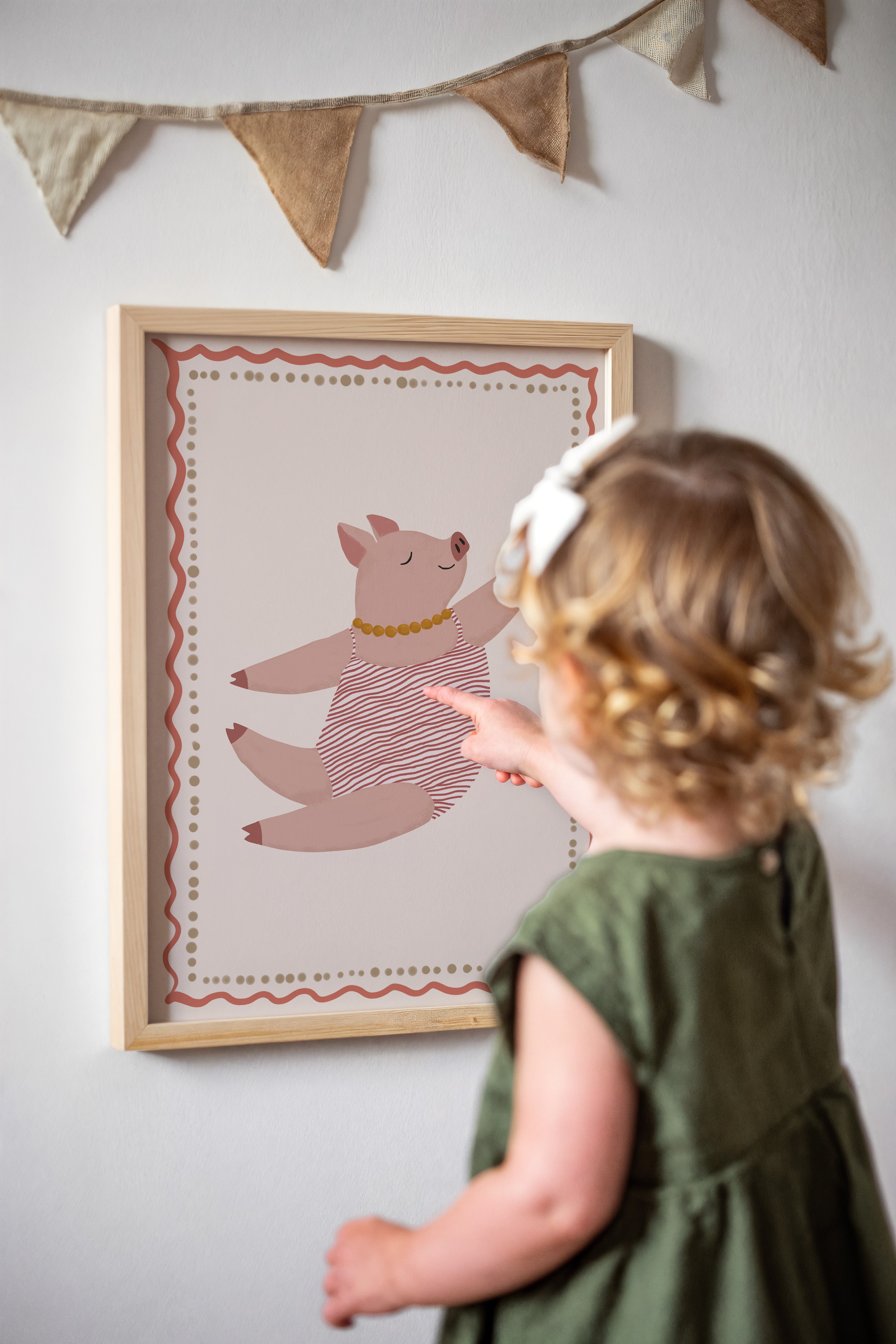 Nursery print - Retro Piggy