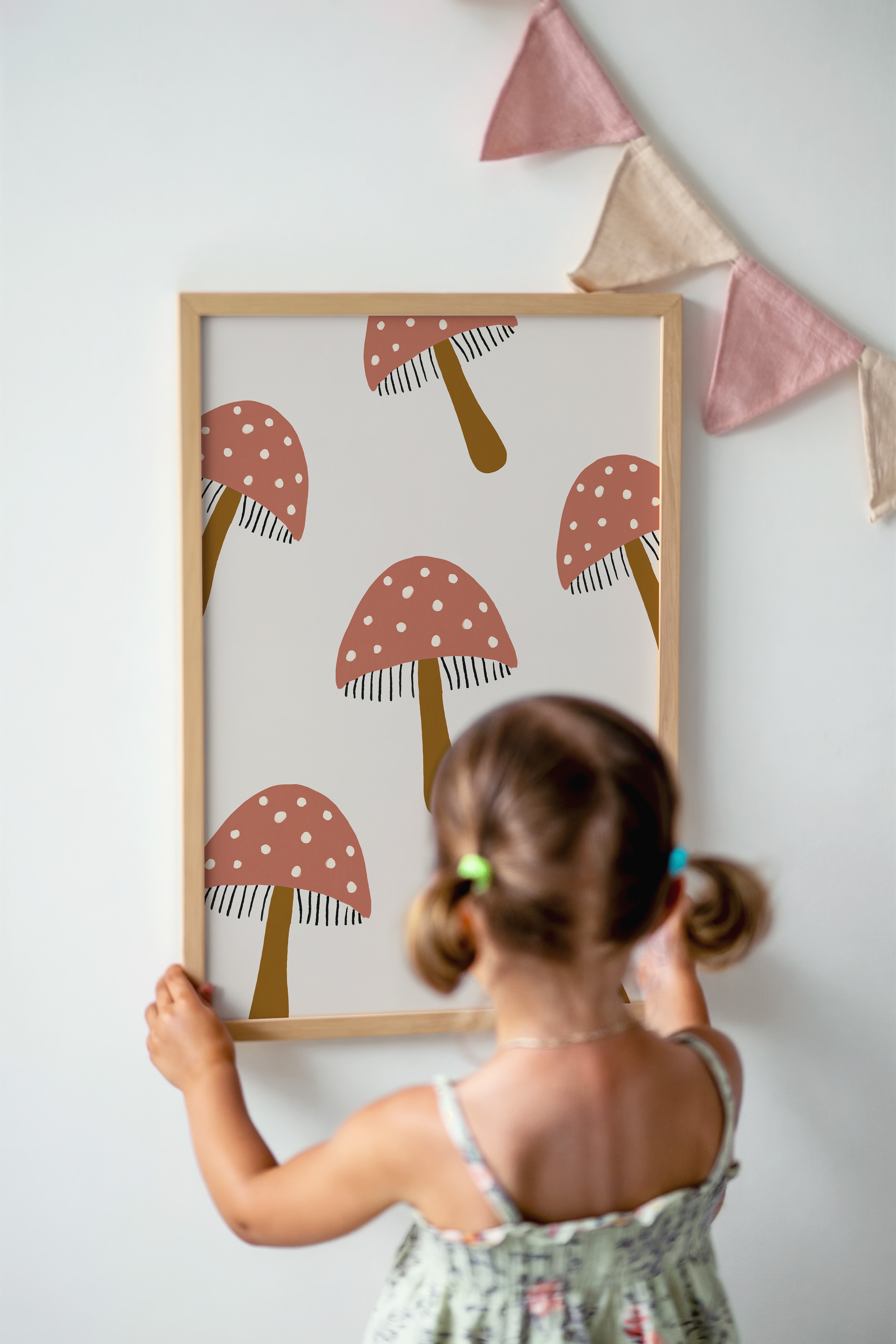 Children's room print - Mushrooms