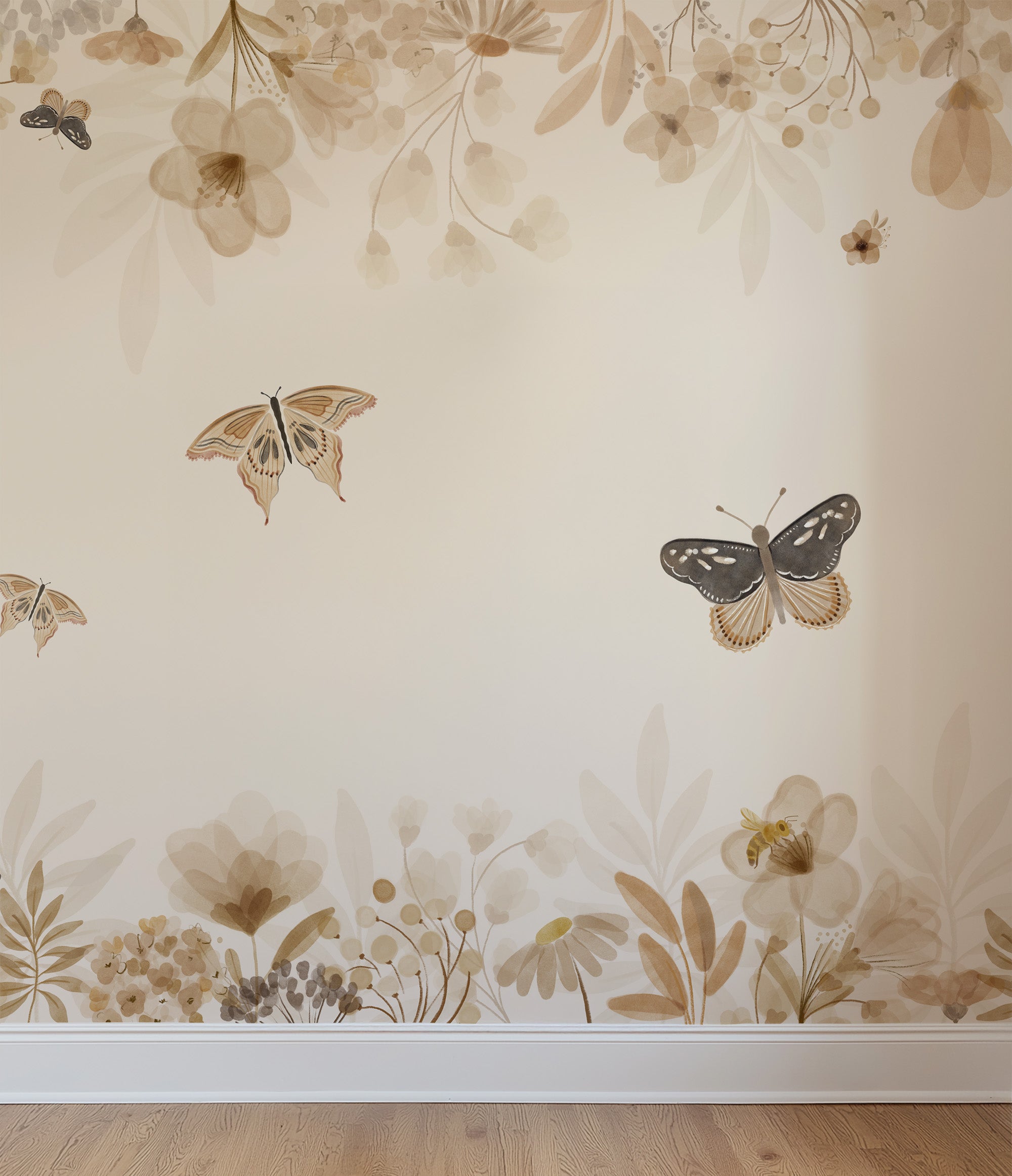 Collage behang Vintage Field (aanbieding)