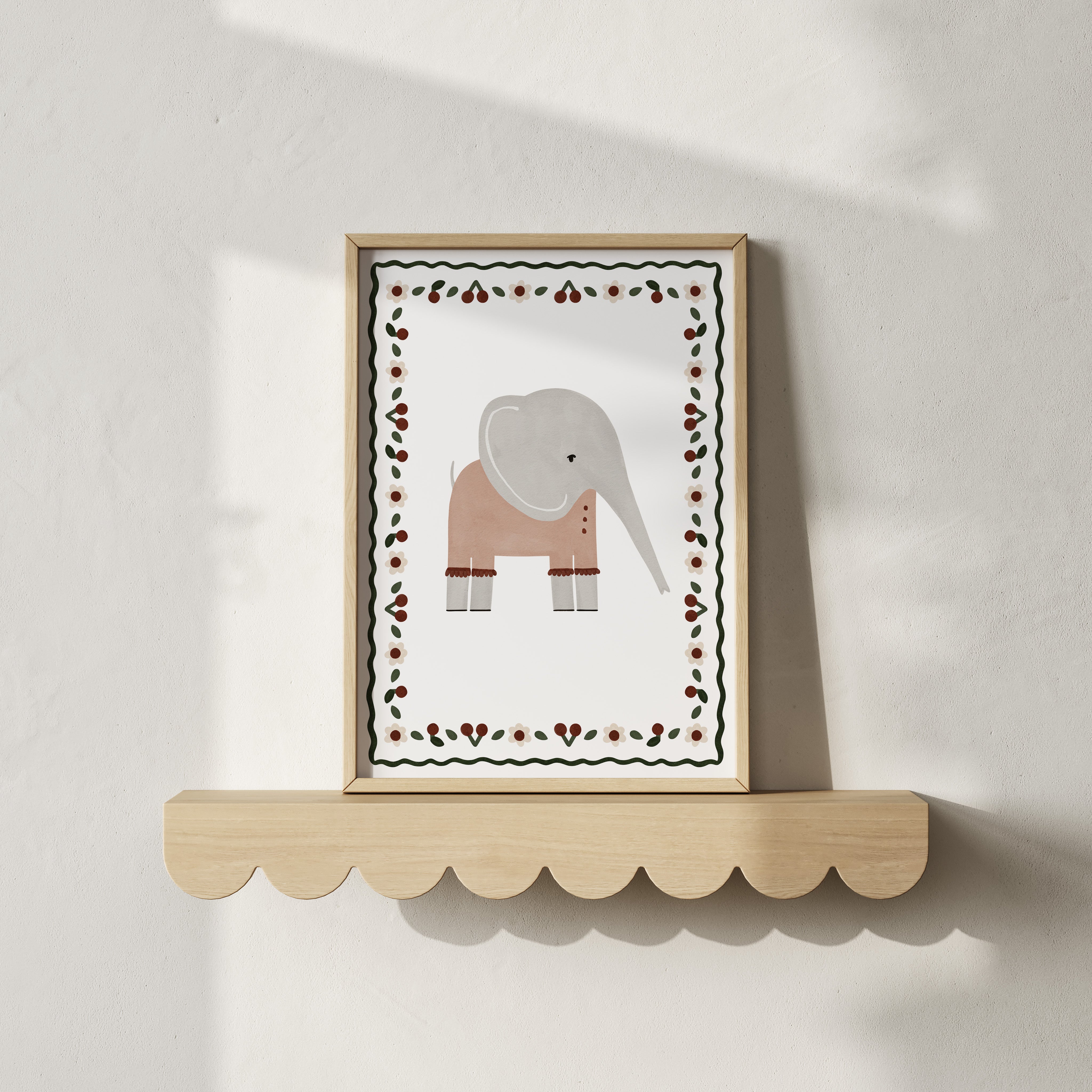 Retro nursery poster - Elephant