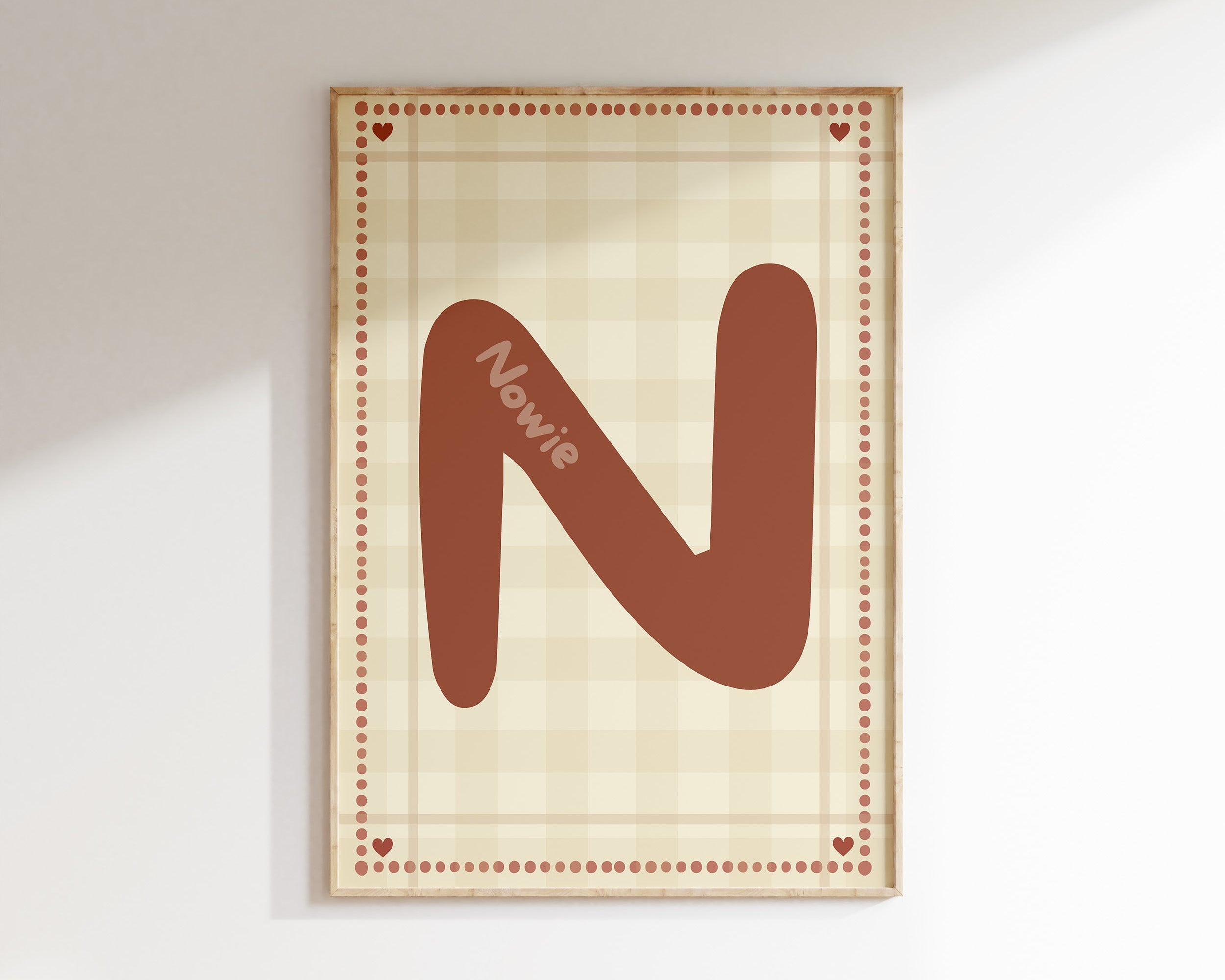 Naamposter Cozy Letter - terra