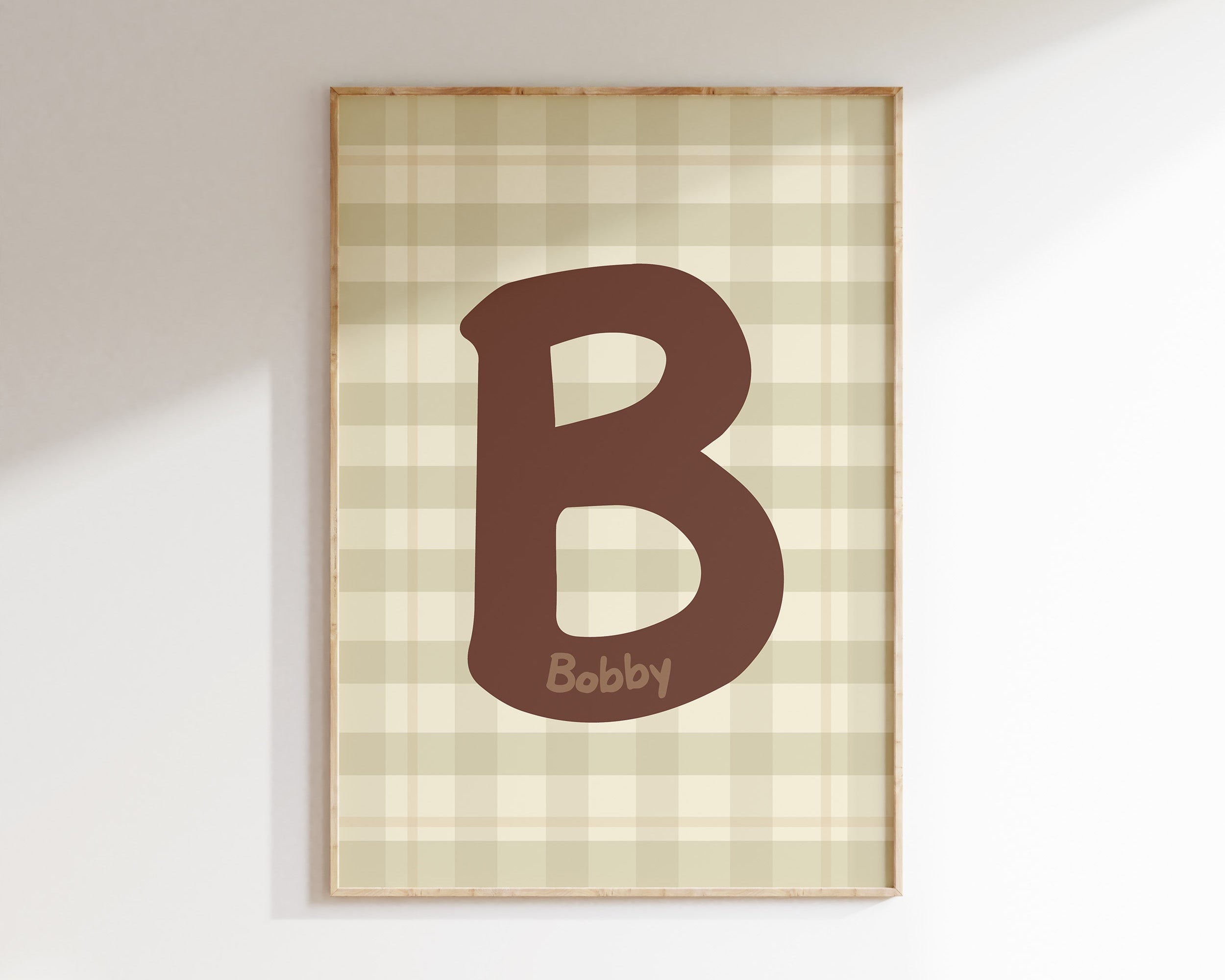Naamposter Cozy Letter - bruin