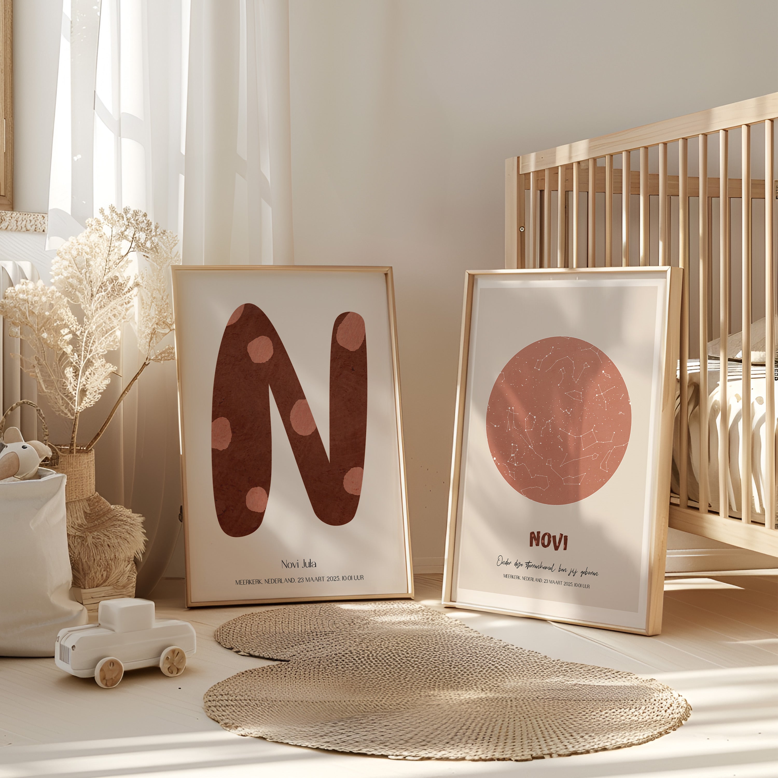 Sterrenhemel poster - KLEINE GROTE BEER | terracotta