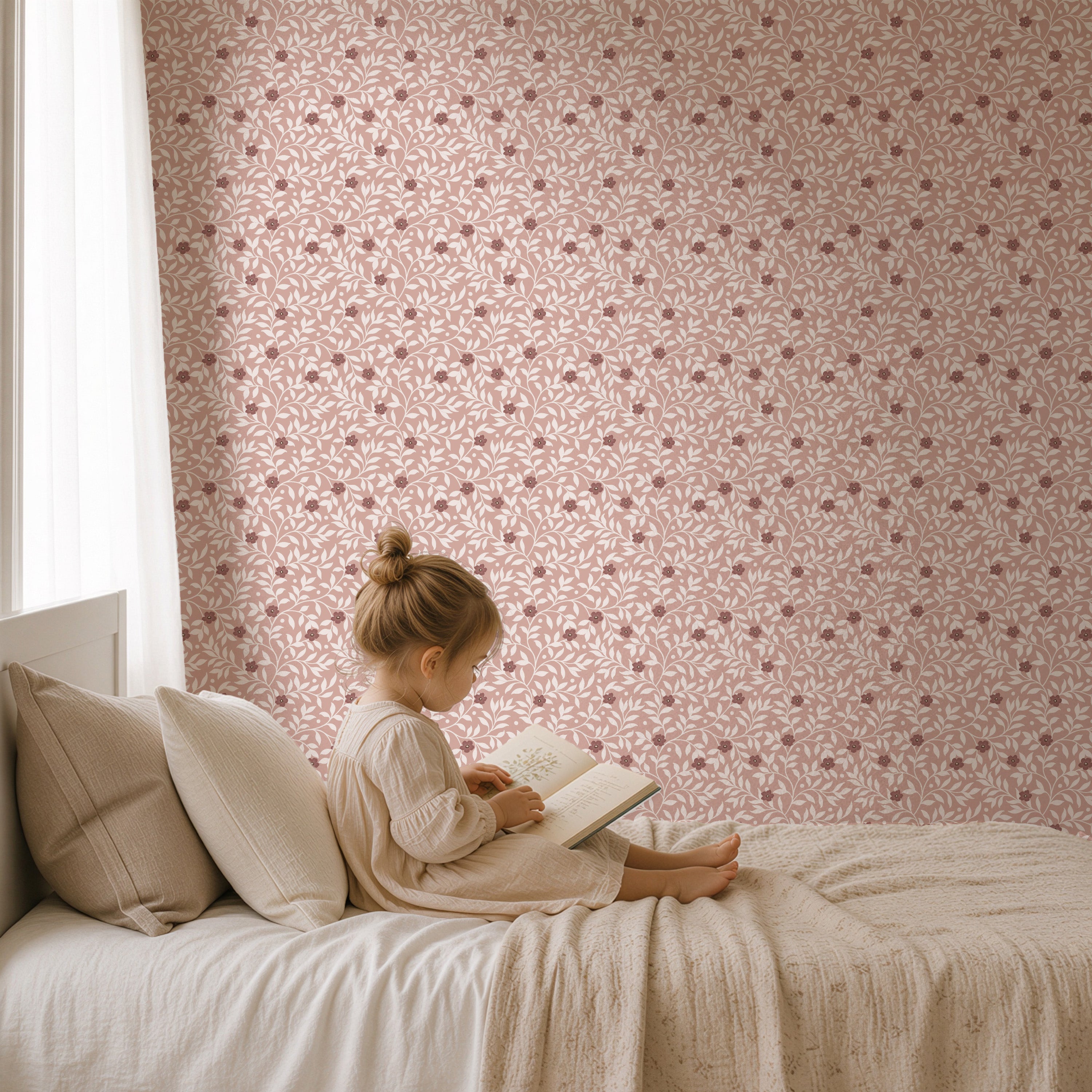 Behang Petite Blossom - blush