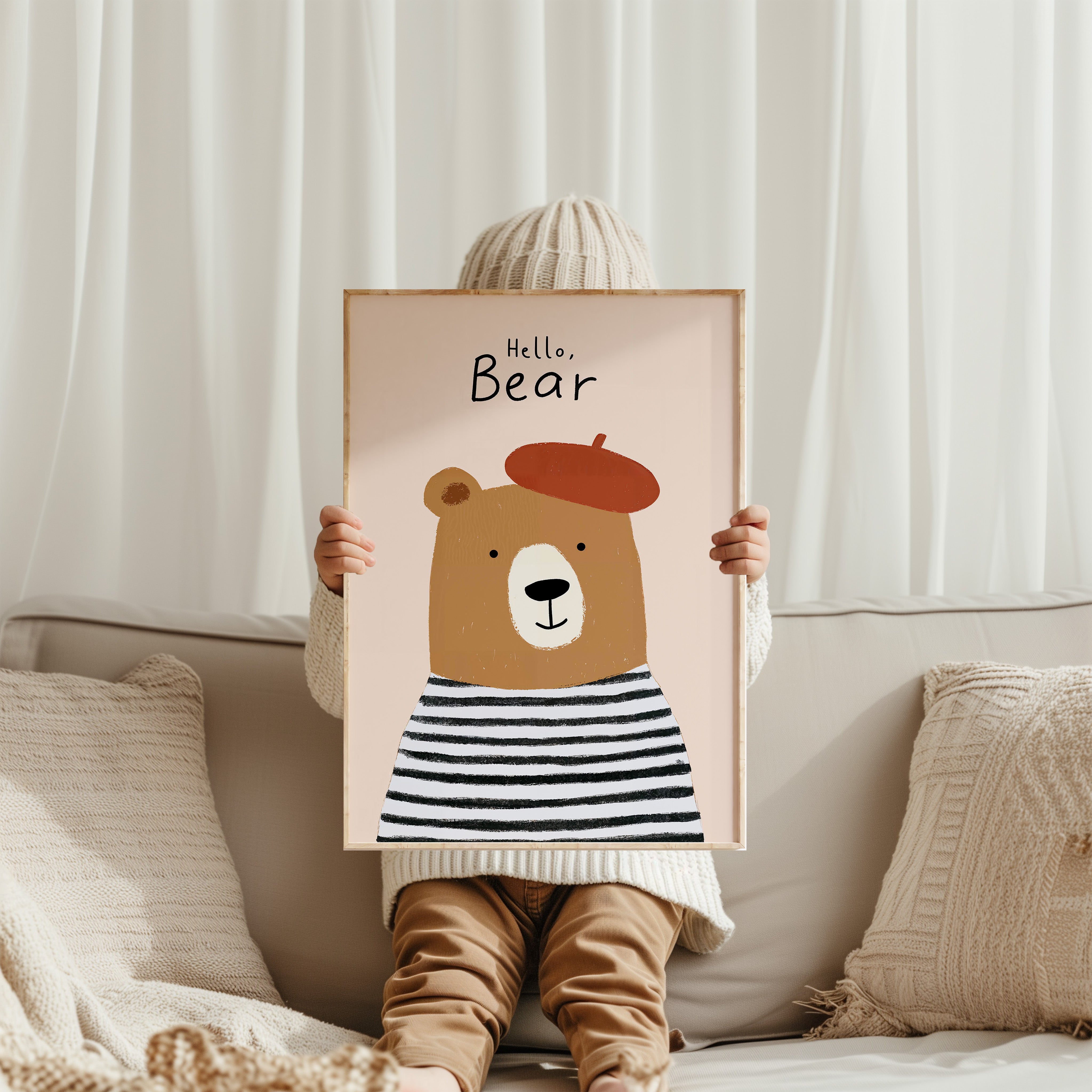 Children's room print - Hello bear