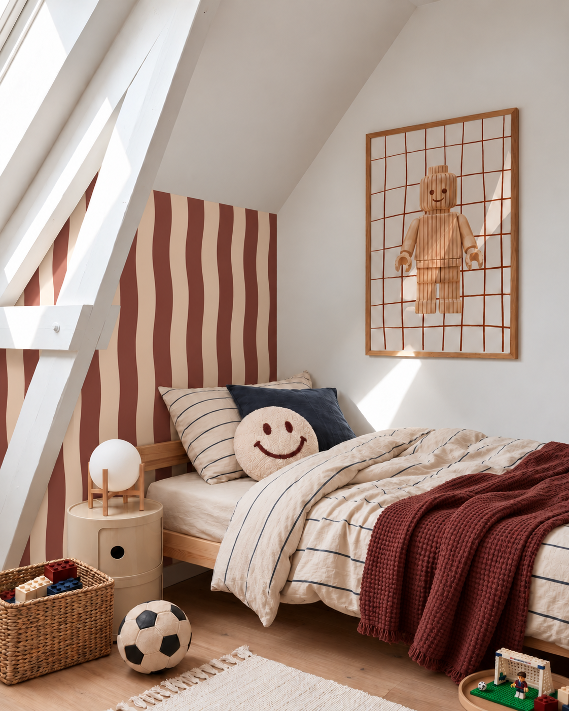 Gestylde kinderkamer met de Block Buddy | crimson poster