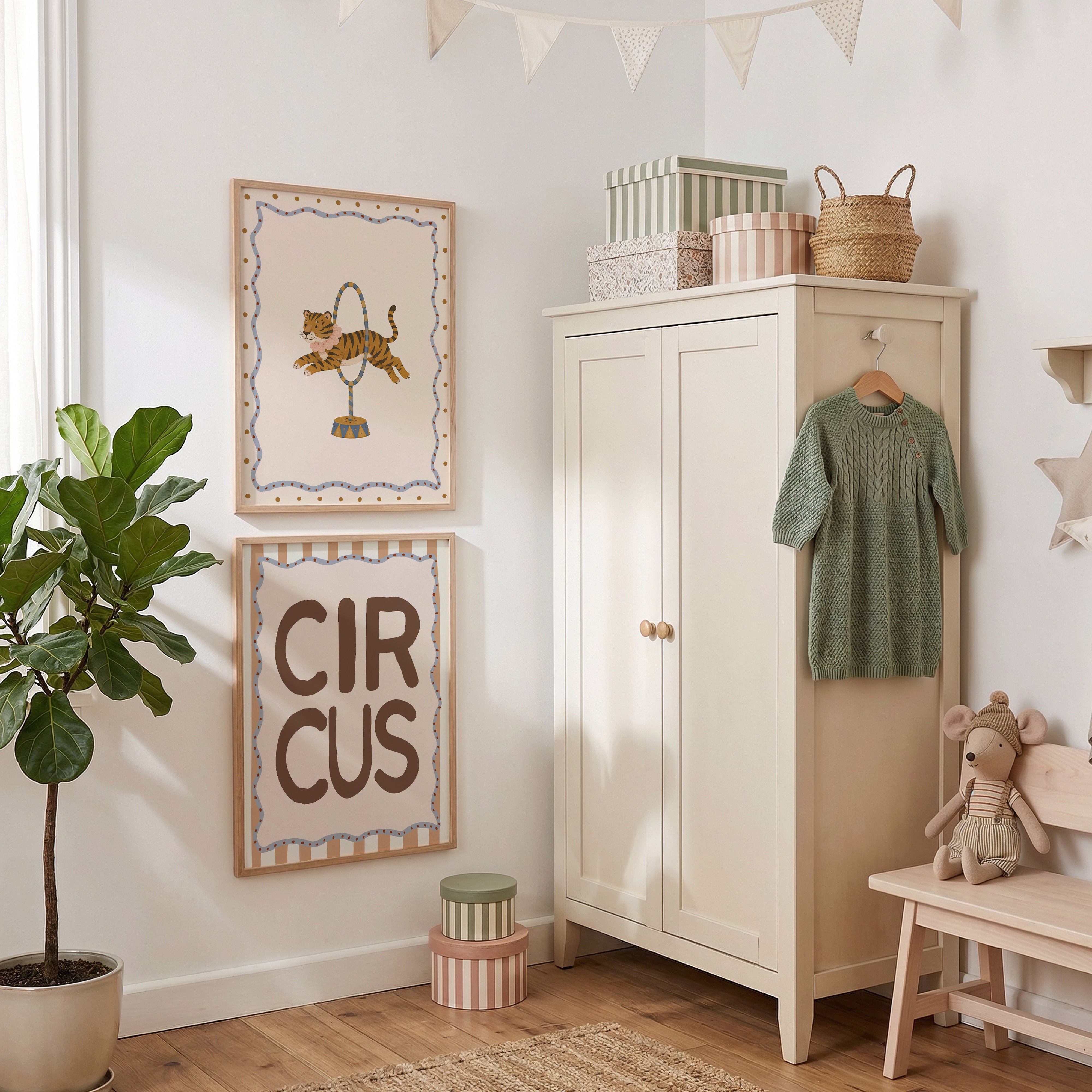 Kinderkamer poster - Circus quote beige