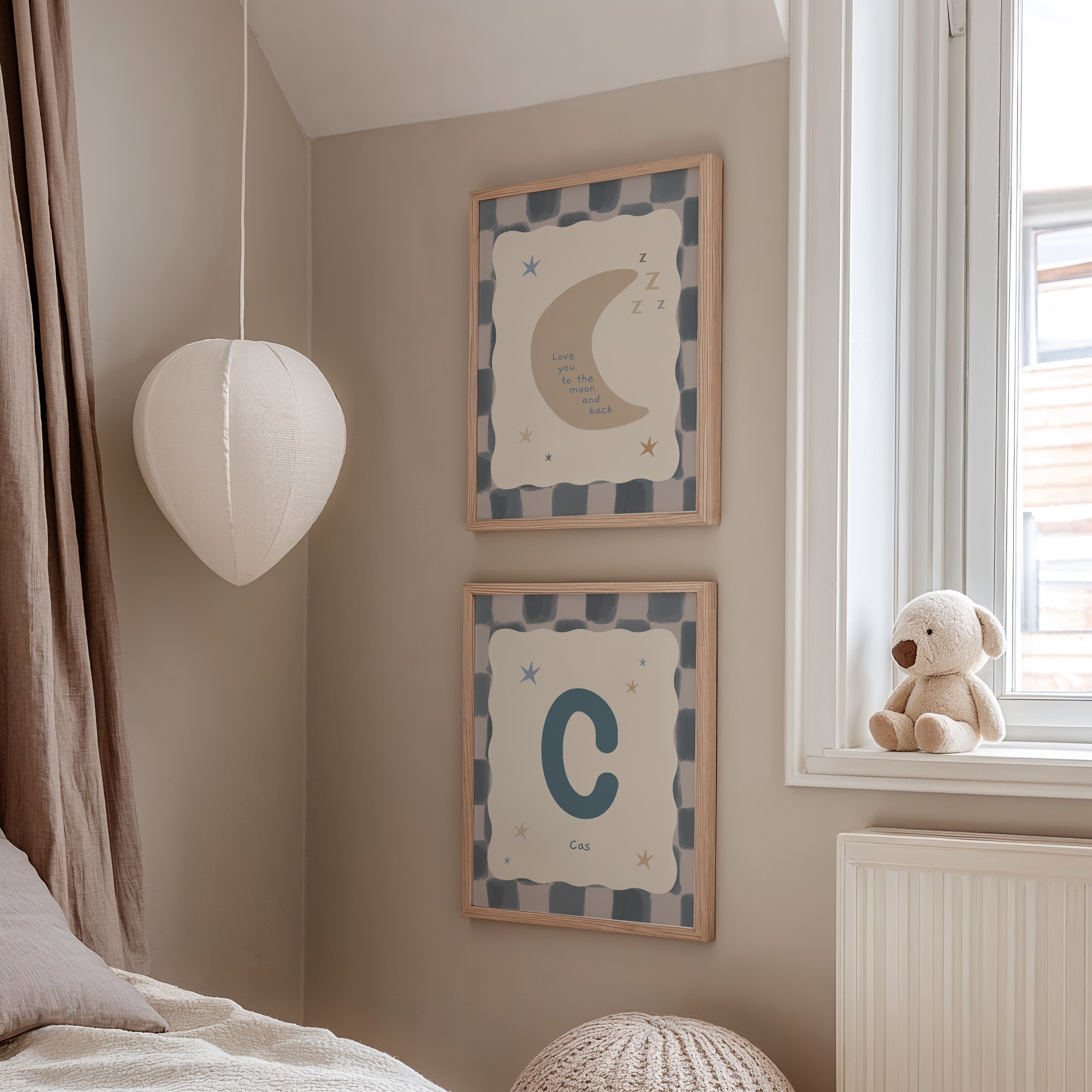 Kinderkamer poster - Moon & Back Droom | blauw