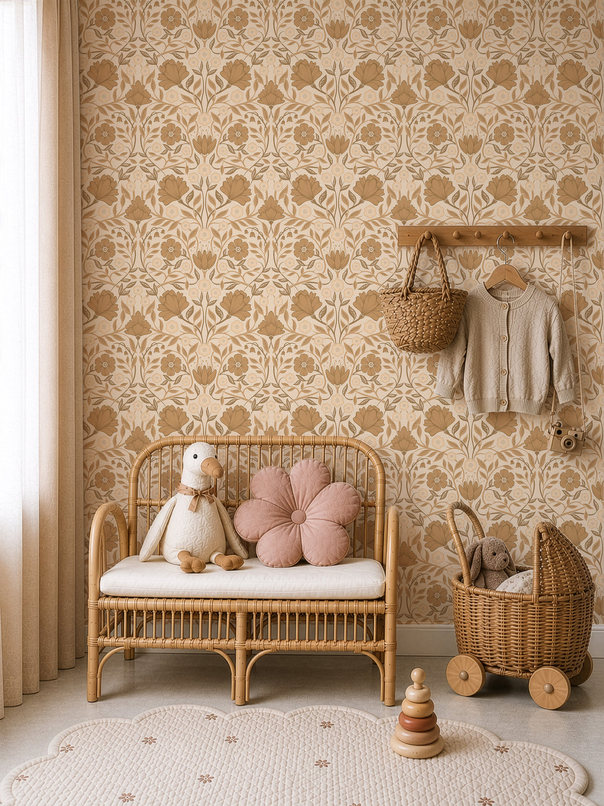 Behang Petal Dreams - sandy