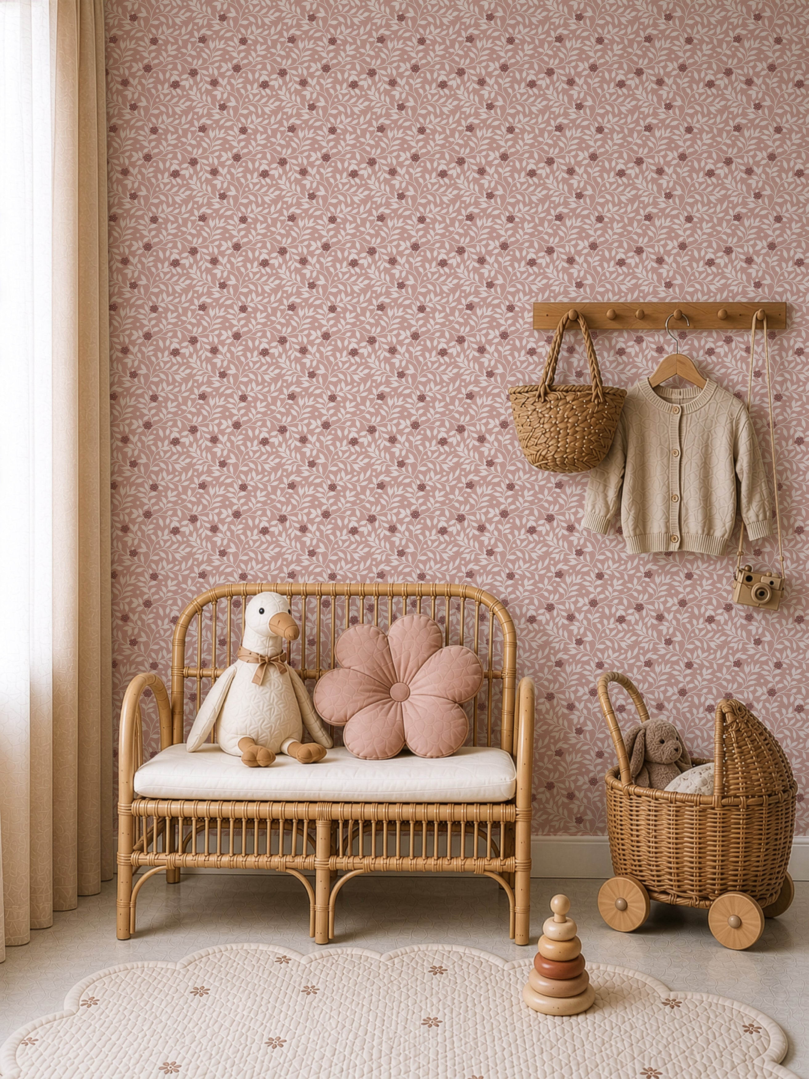 Behang Petite Blossom - blush