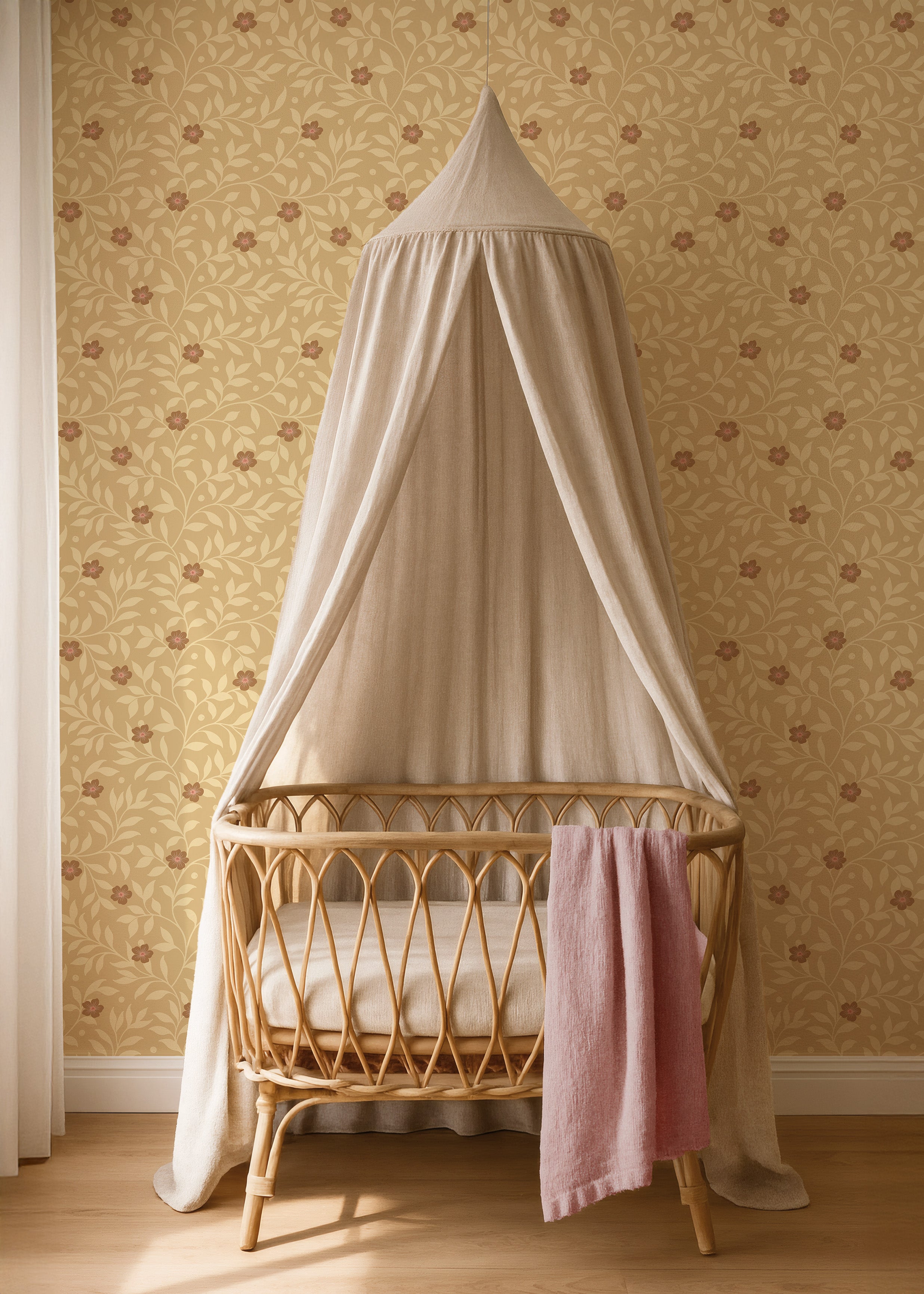 Behang Tiny Blossom - ivory
