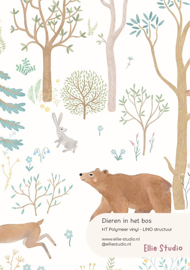 Steel wall sticker - Animals in the forest