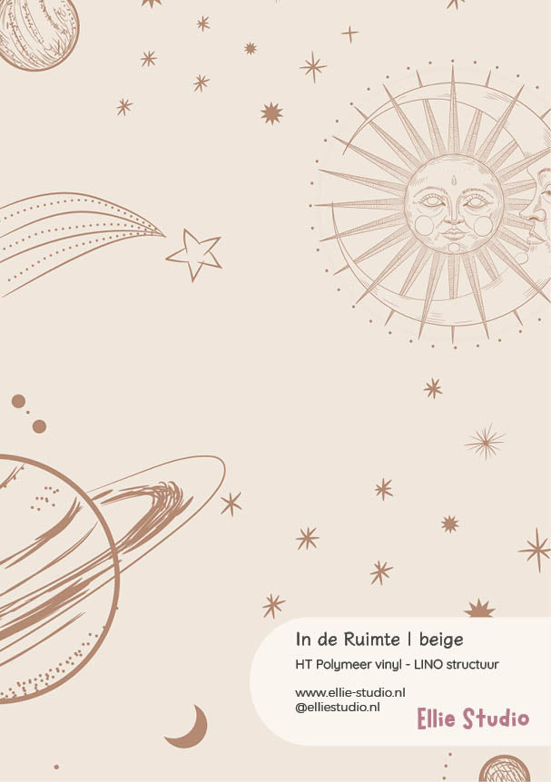 Muursticker staal - In de Ruimte | beige