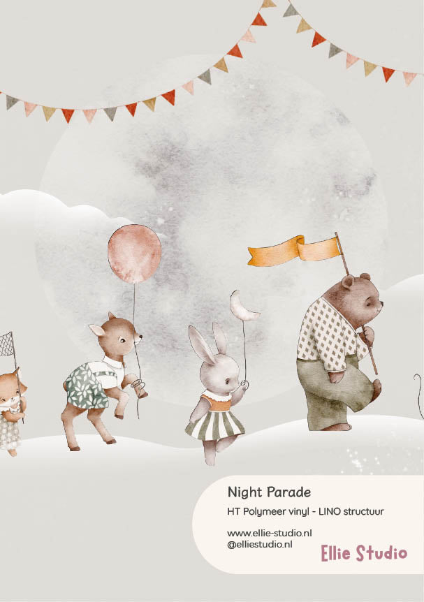 Muursticker staal - Night Parade