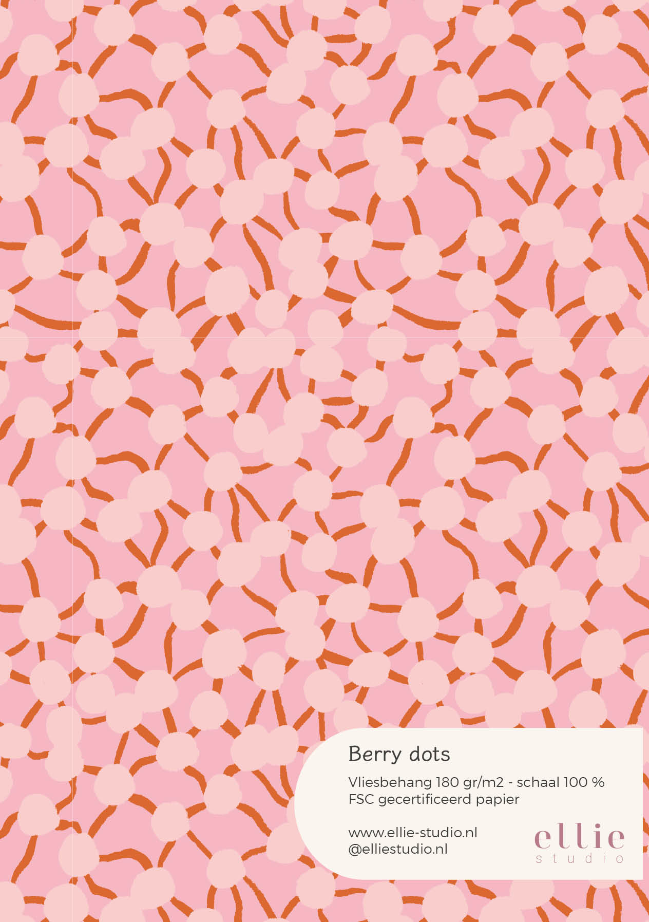 Behangstaal Berry dots