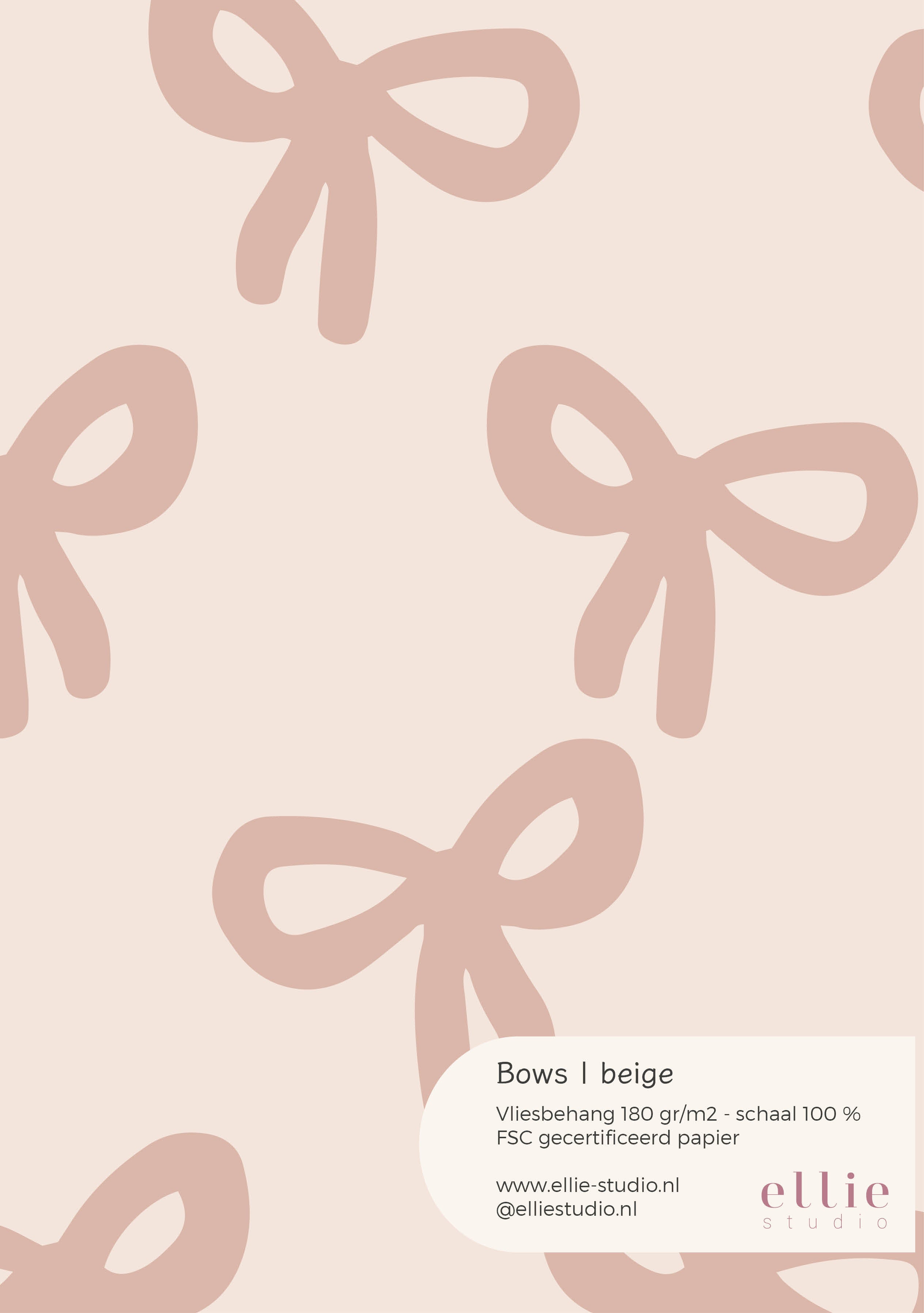Behangstaal Bows - beige