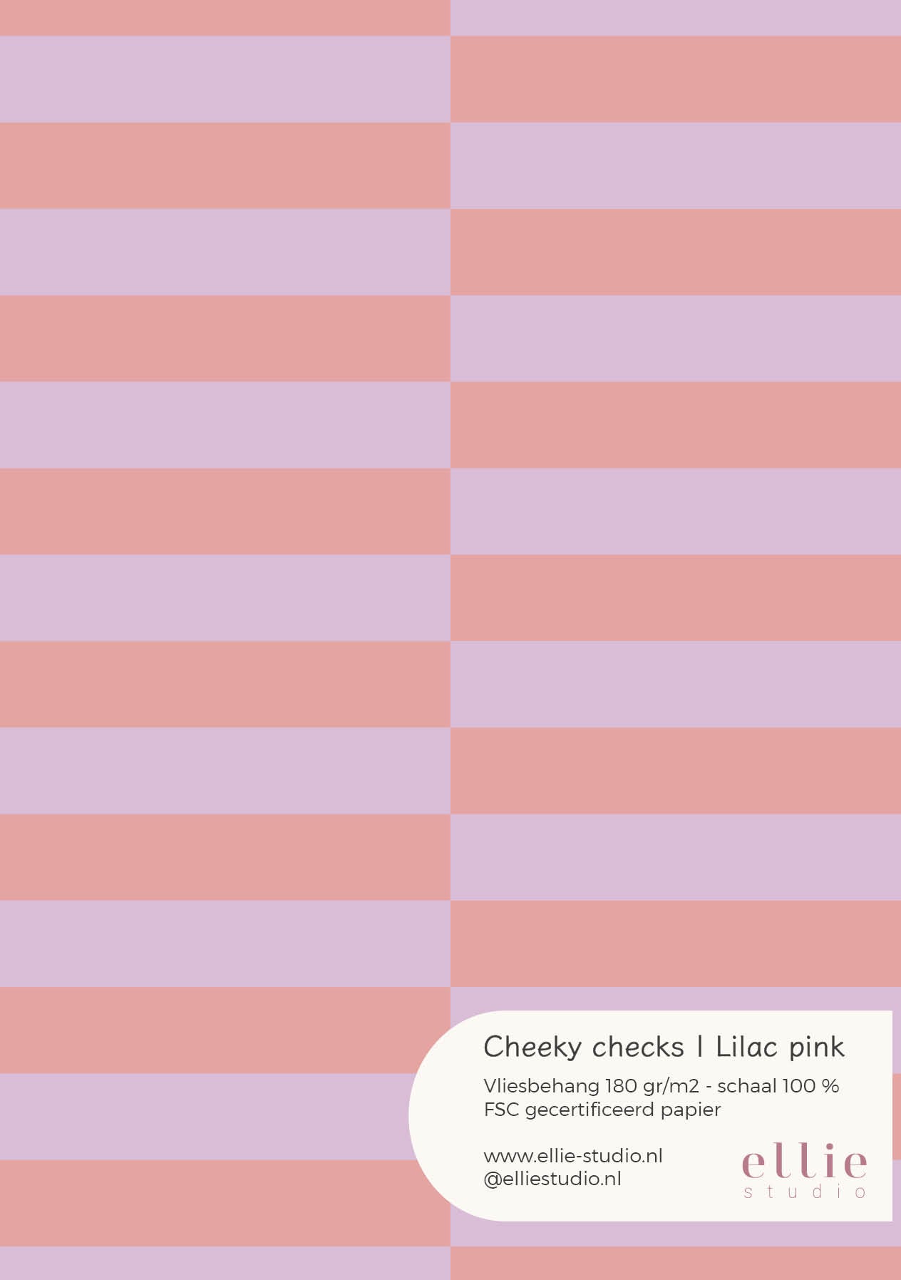 Cheeky Checks wallpaper sample - lilac pink