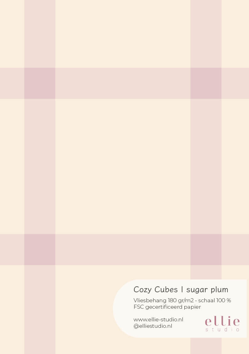 Wallpaper sample Cozy Cubes - sugar plum