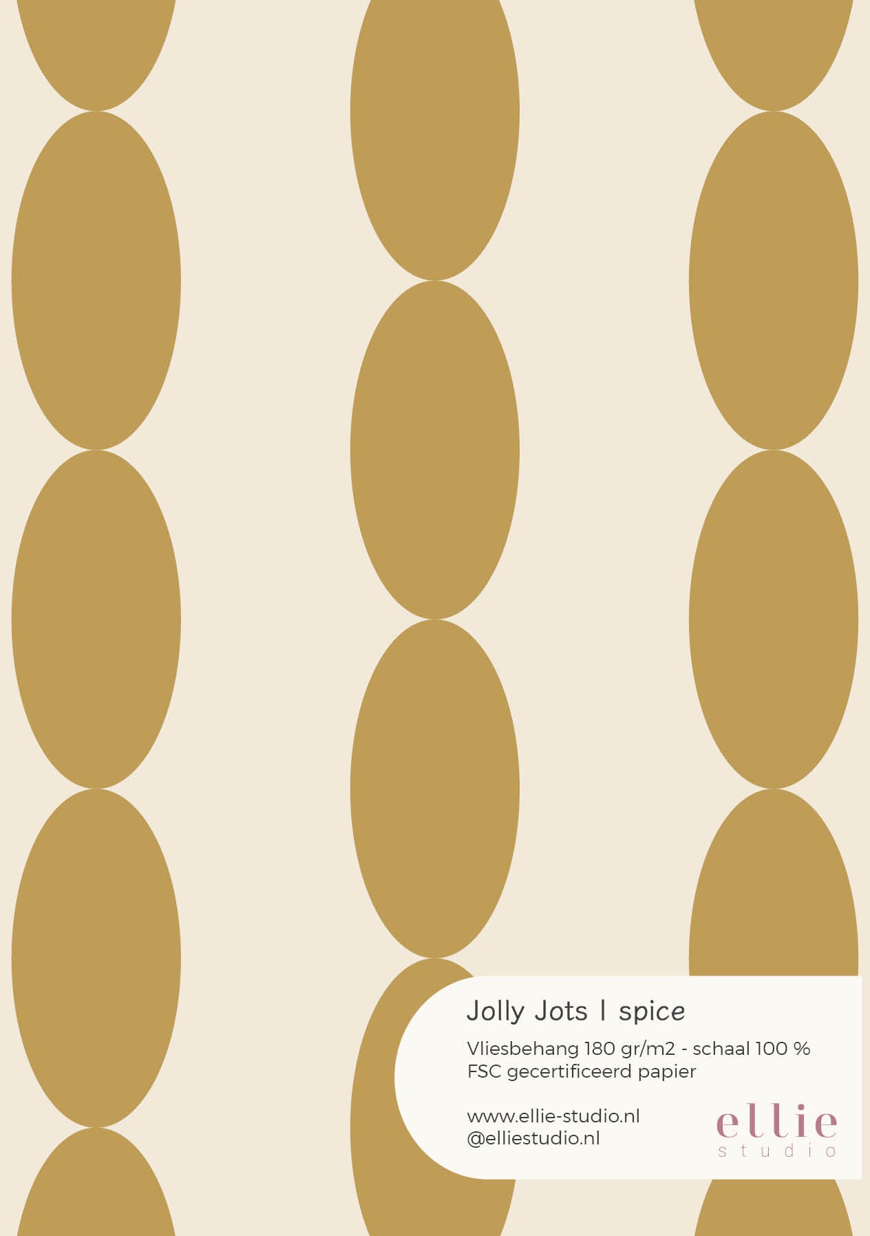 Wallpaper sample Jolly Jots - spice