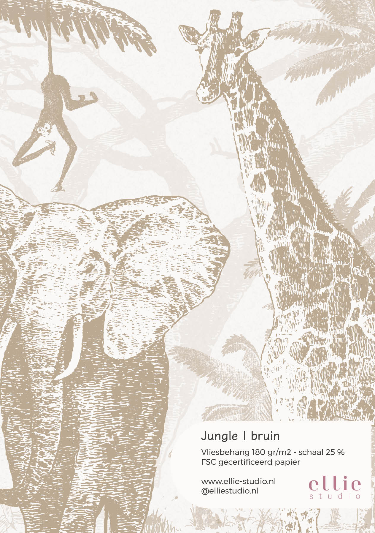 Wallpaper sample Jungle - brown