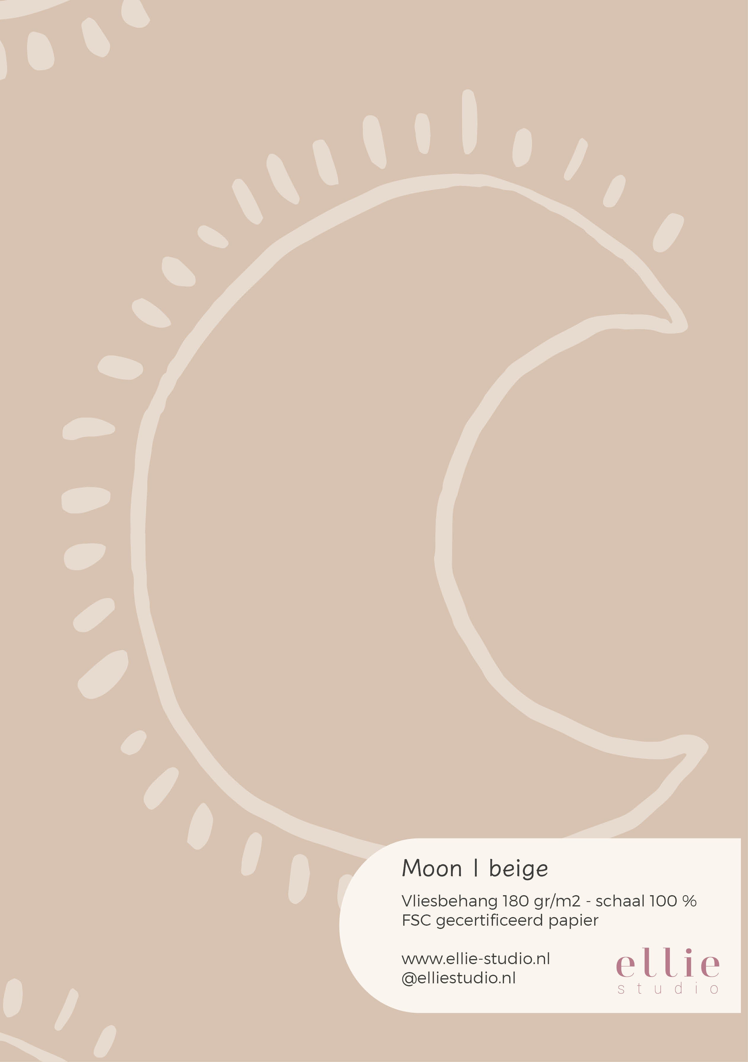 Wallpaper sample Moon - beige