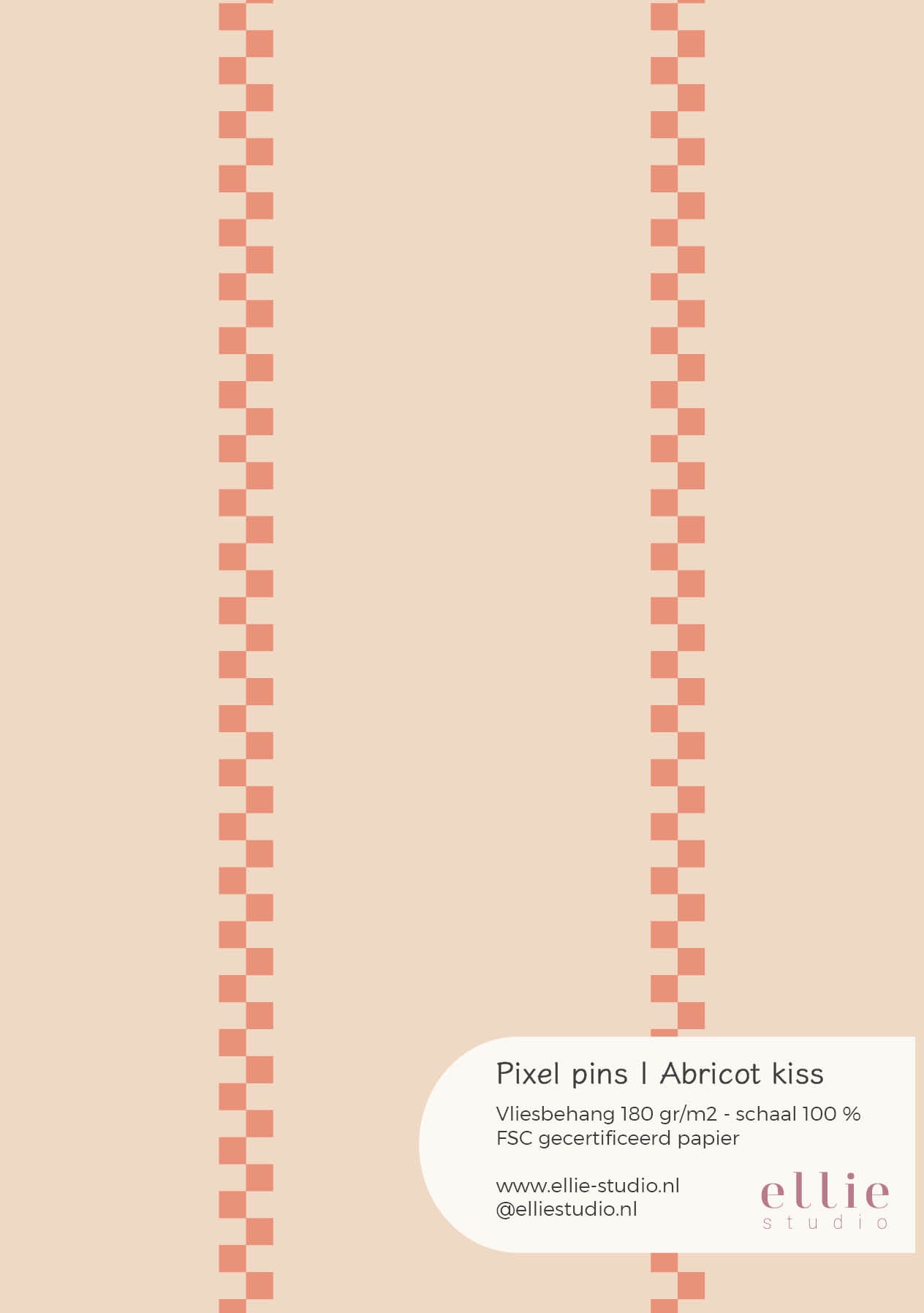 Wallpaper sample Pixel Pins - abricot kiss