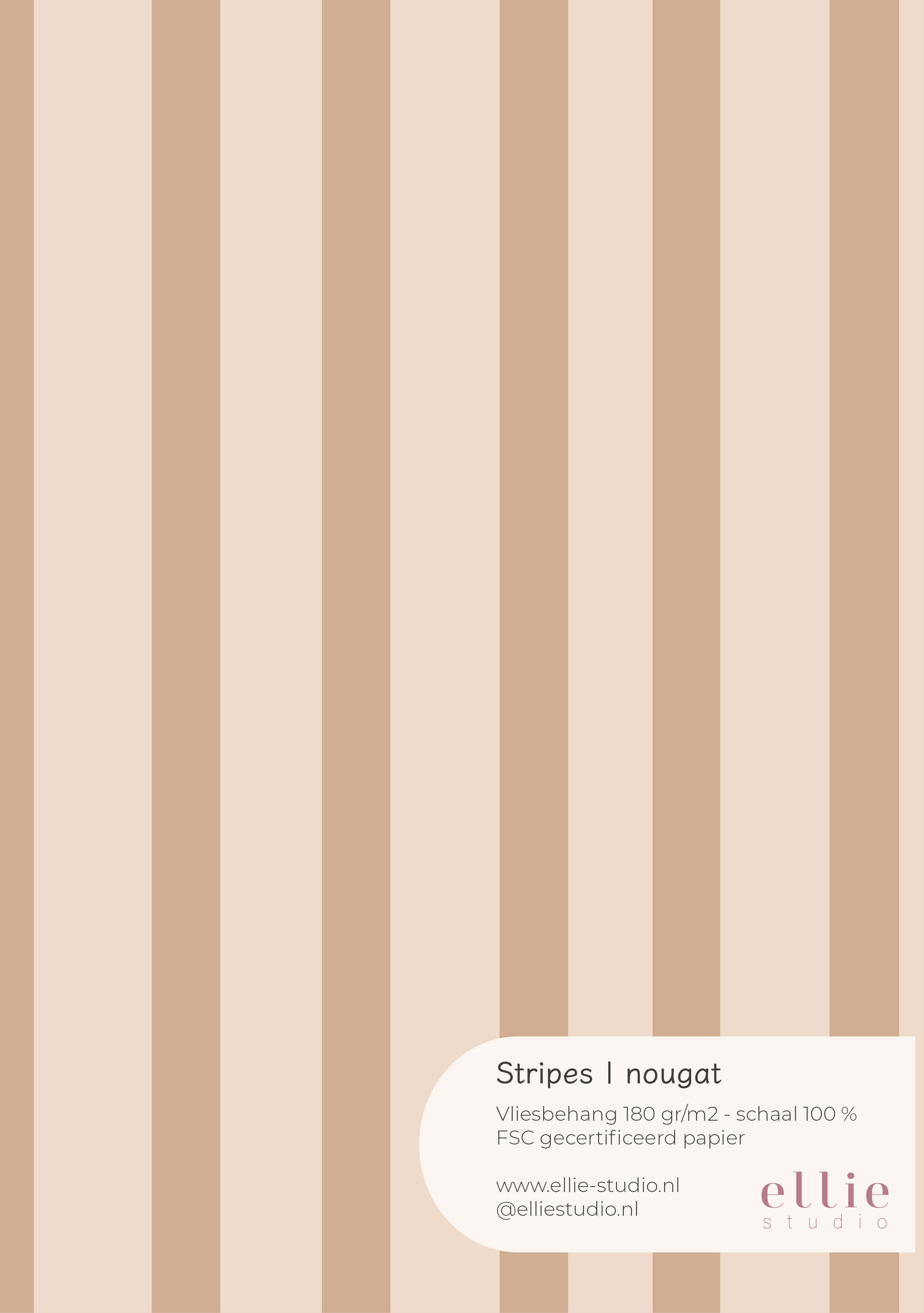 Wallpaper sample Stripes - nougat