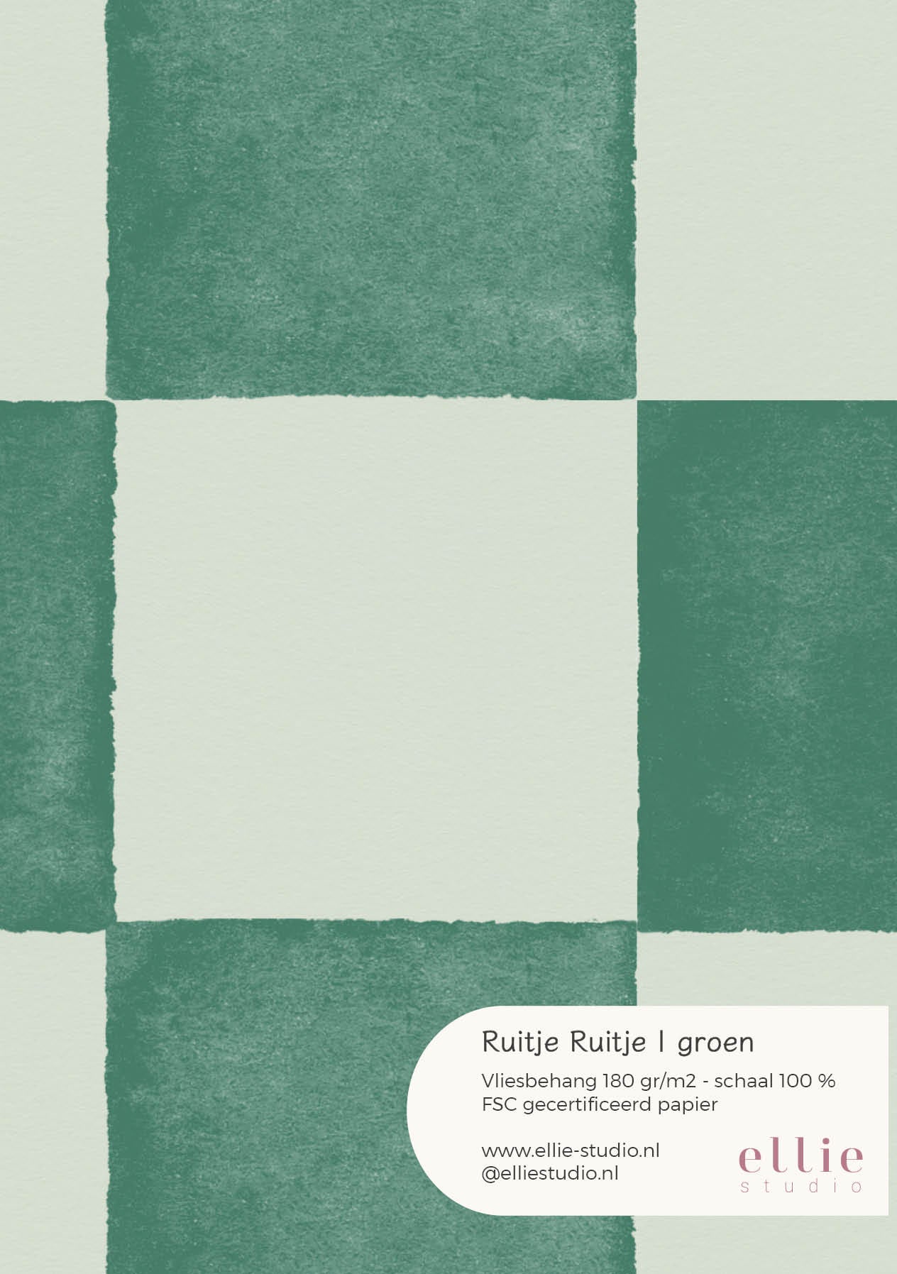 Wallpaper sample Checkered Checkered - Green