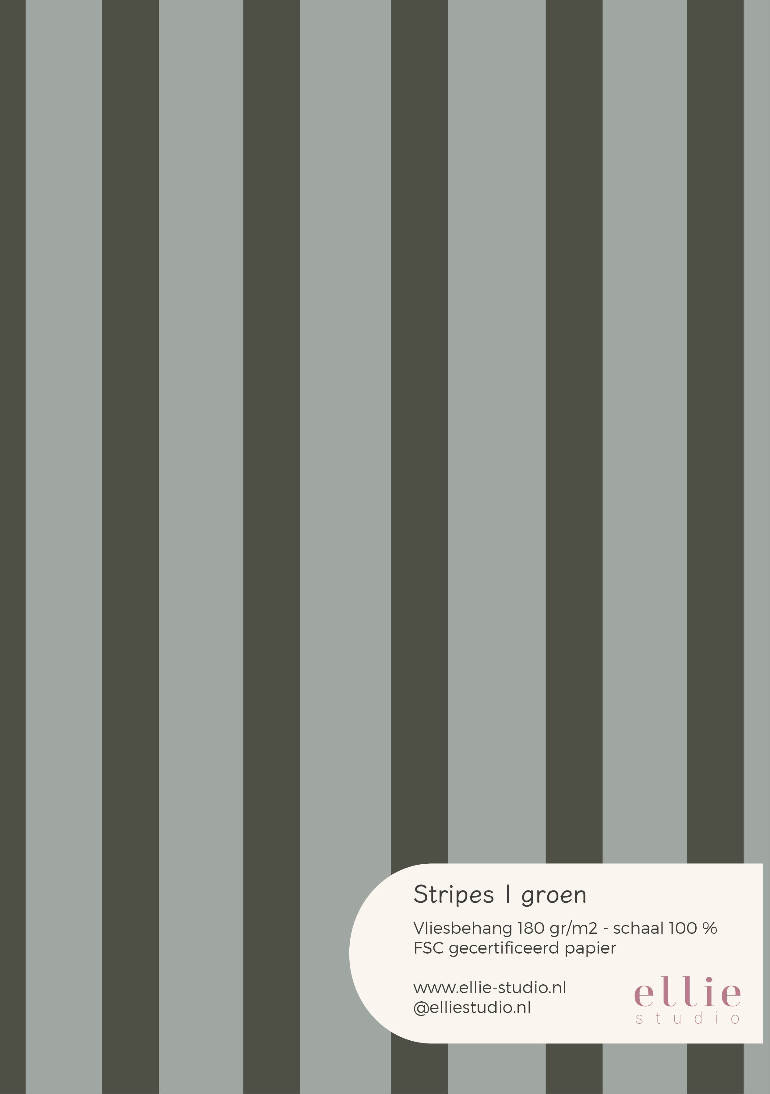 Wallpaper sample Stripes - green