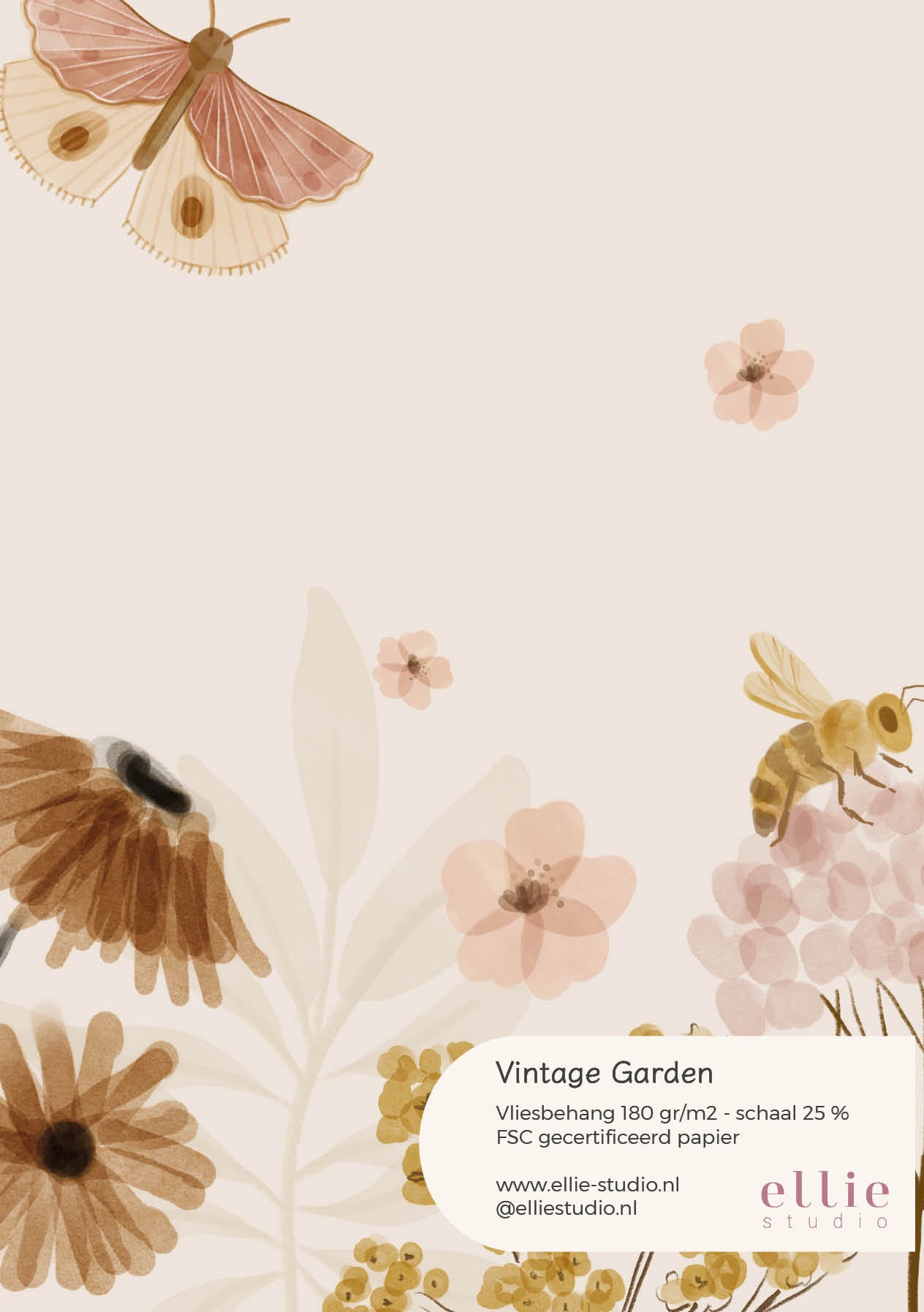 Wallpaper sample Vintage Garden