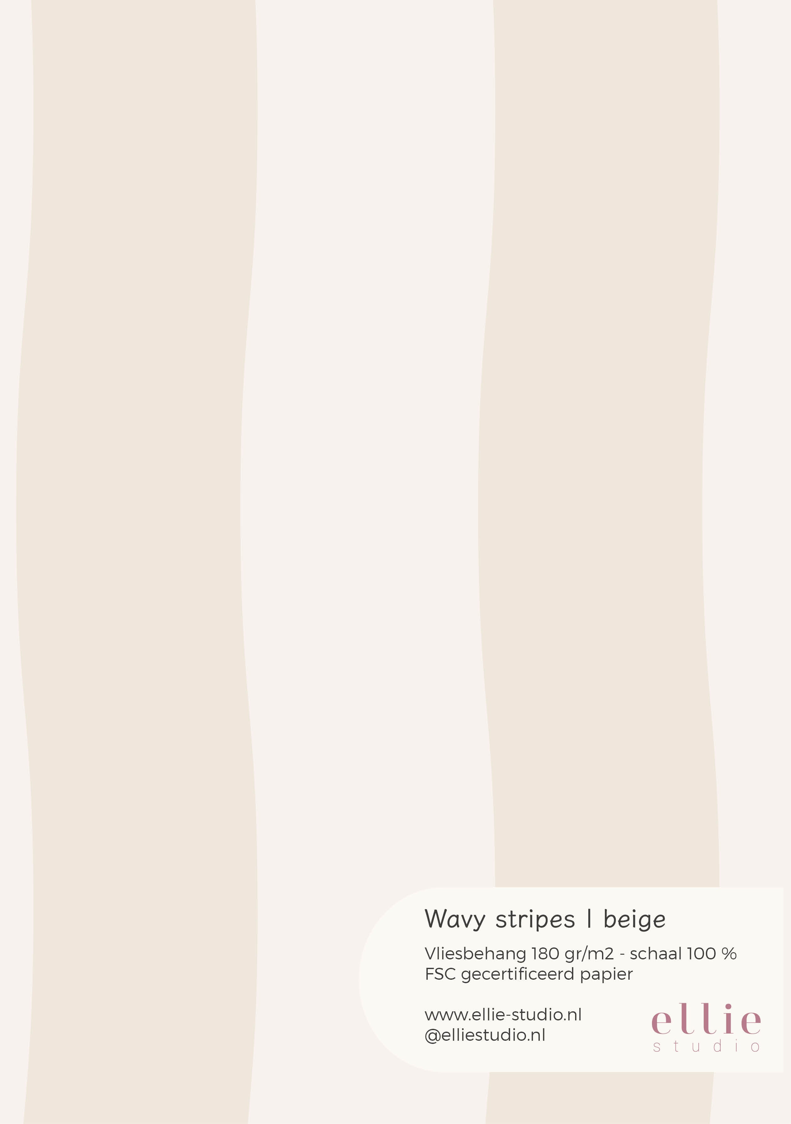 Wavy Stripes wallpaper sample - beige
