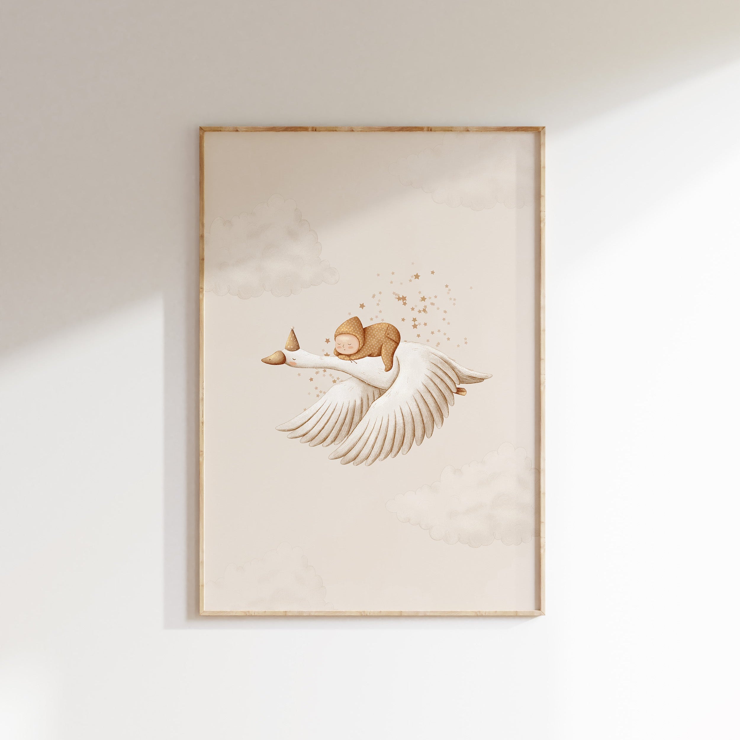 Kinderkamer poster - Baby op droomreis | Little Dreamers