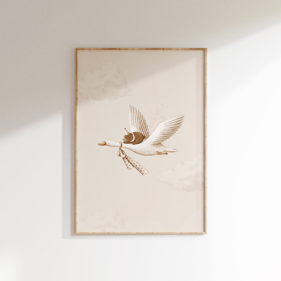 Kinderkamer poster - Beertje op droomreis | Little Dreamers