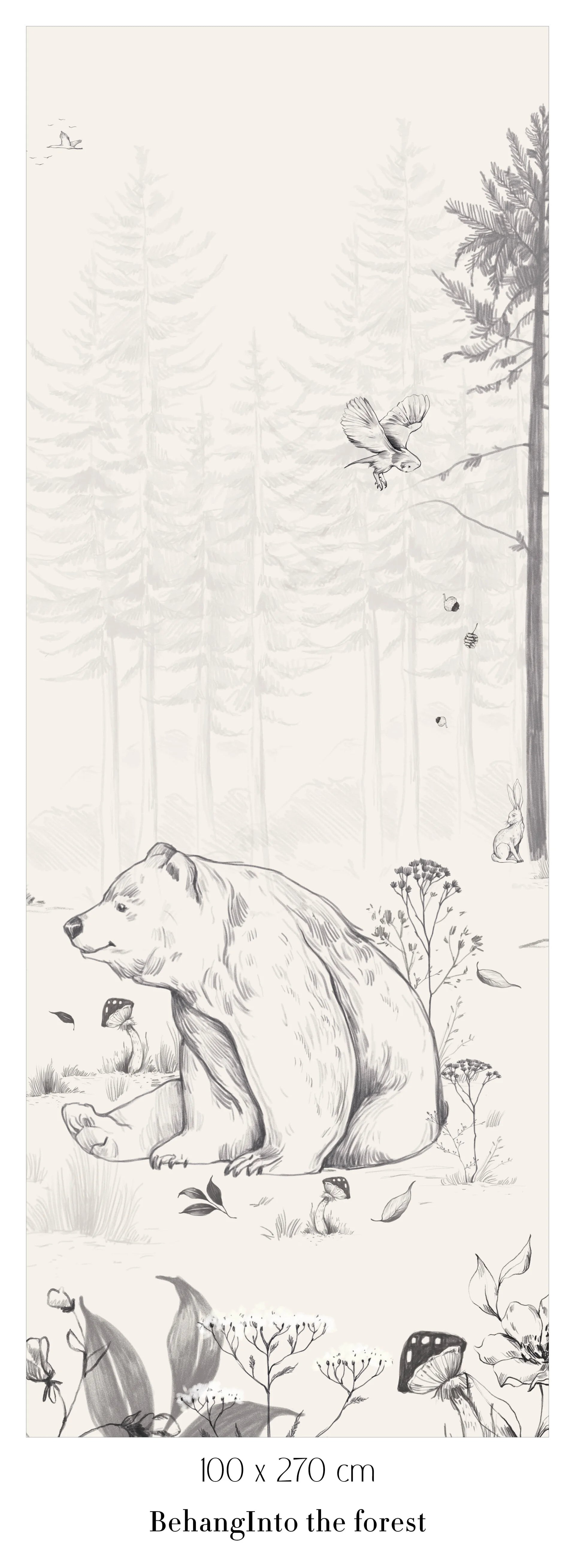 Collage behang Into the Forest