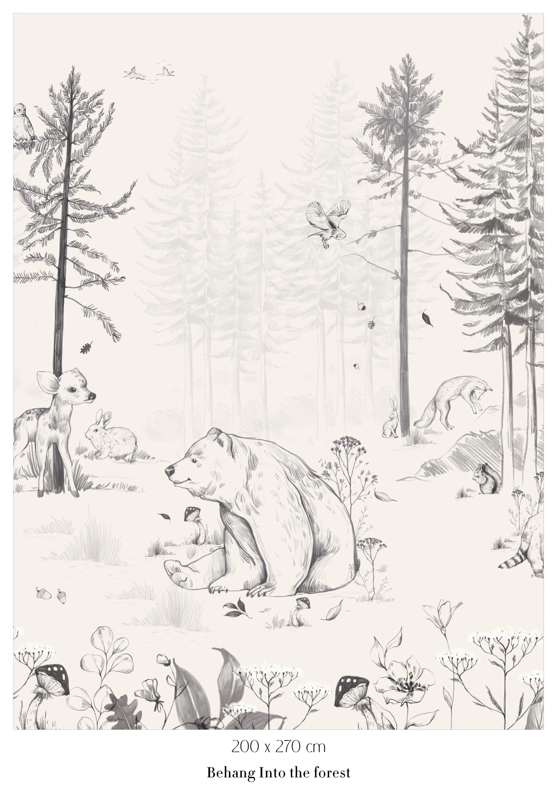 Collage behang Into the Forest