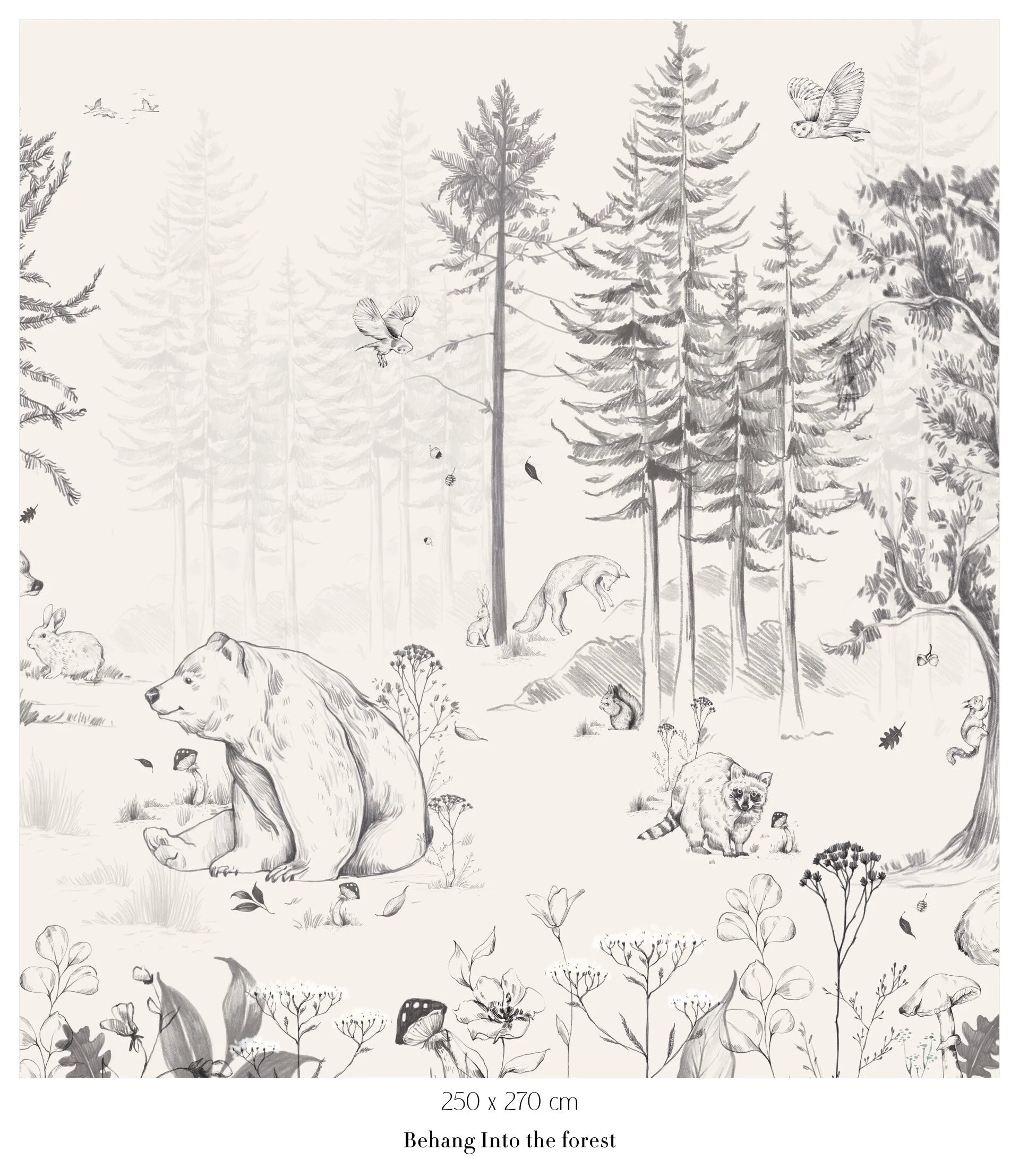 Collage behang Into the Forest