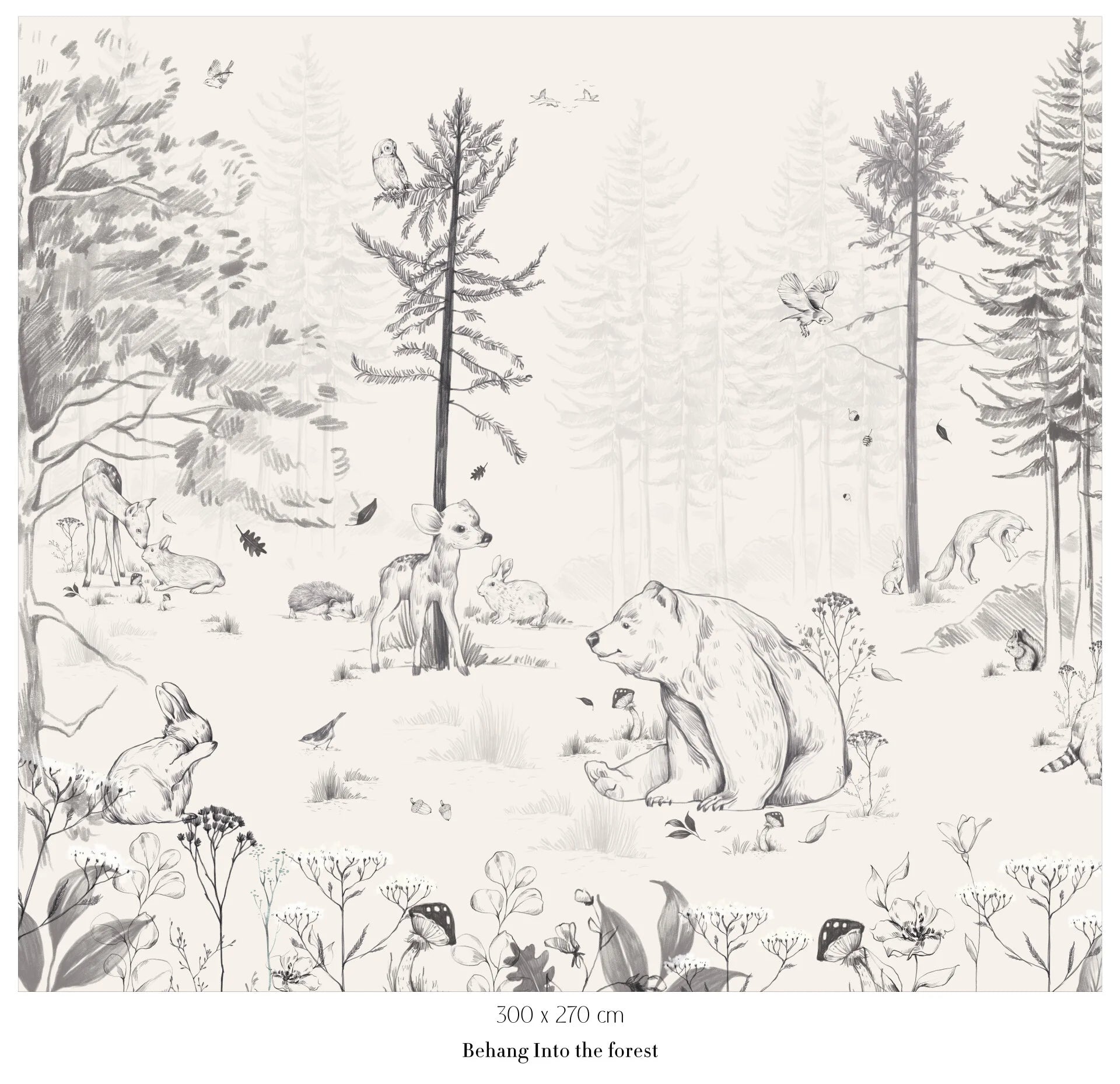 Collage behang Into the Forest