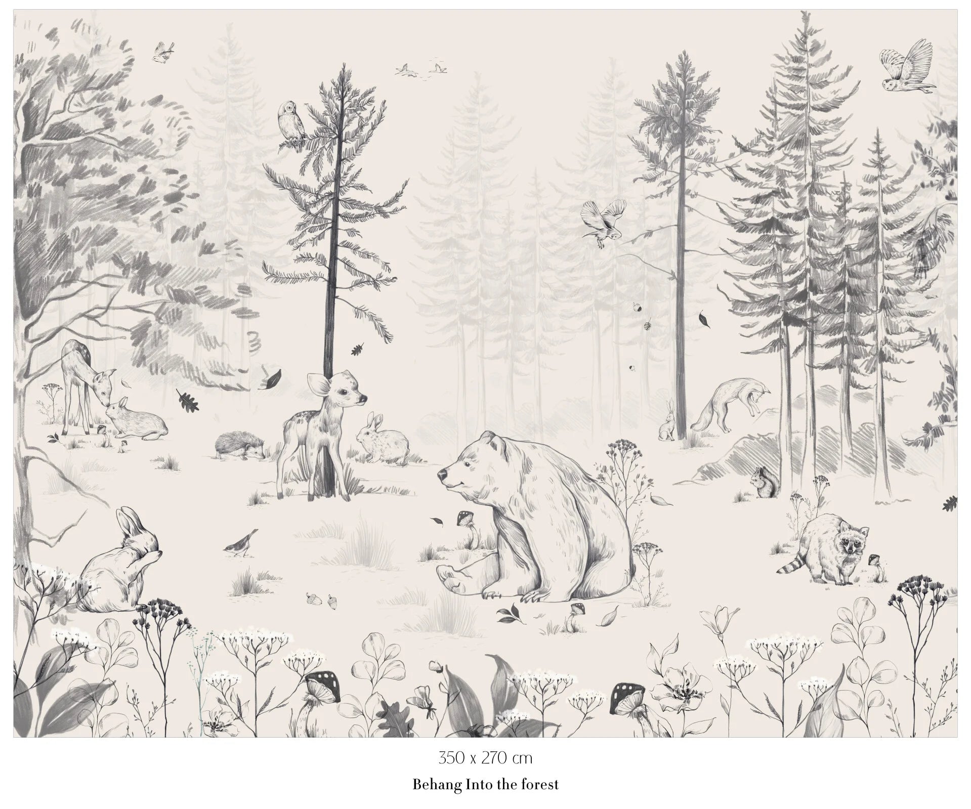 Collage behang Into the Forest