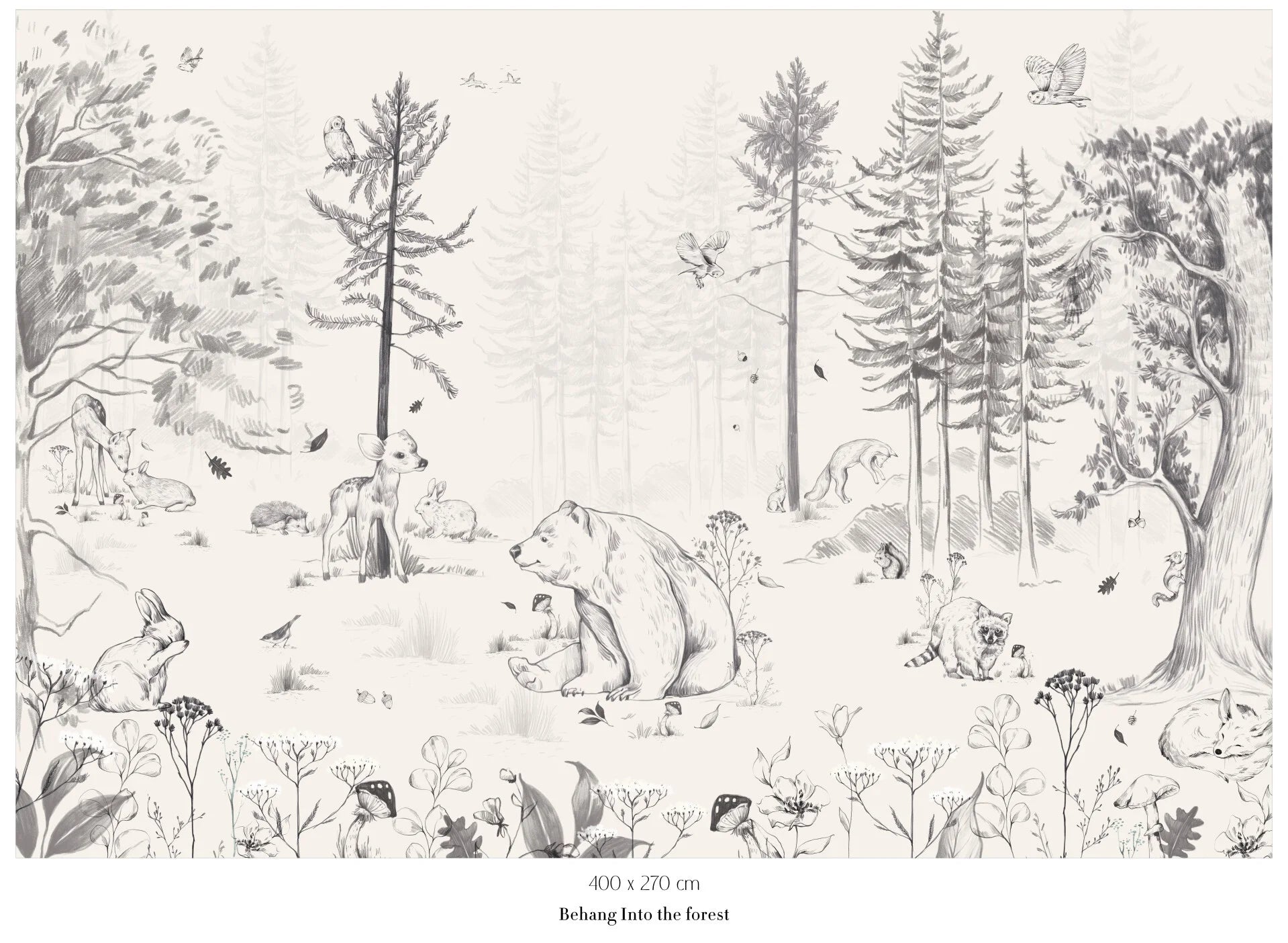 Collage behang Into the Forest