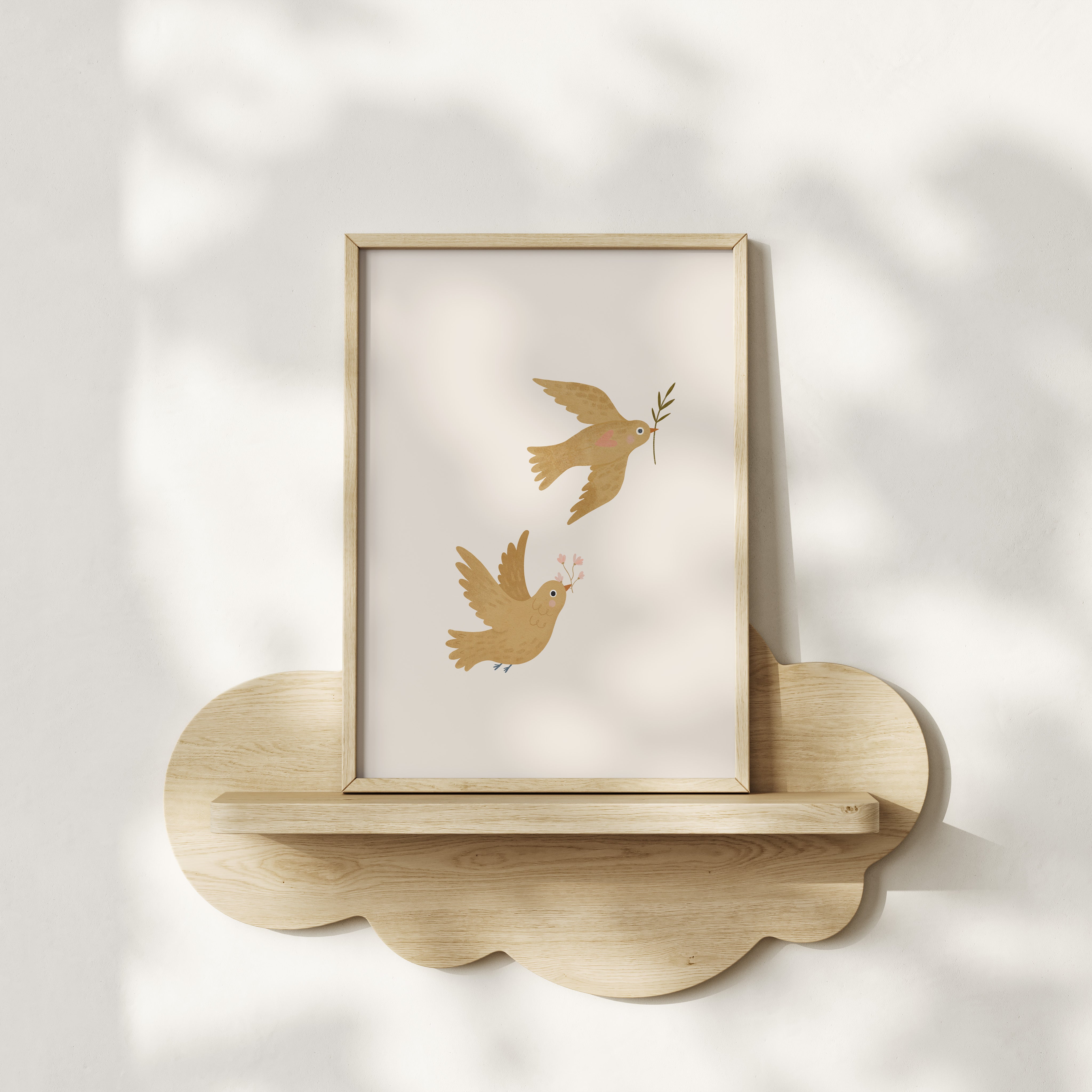 Children's room poster - Birds duo | Garden of Paradise