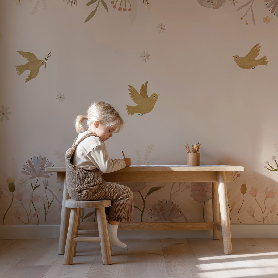Collage wallpaper Garden Lullaby