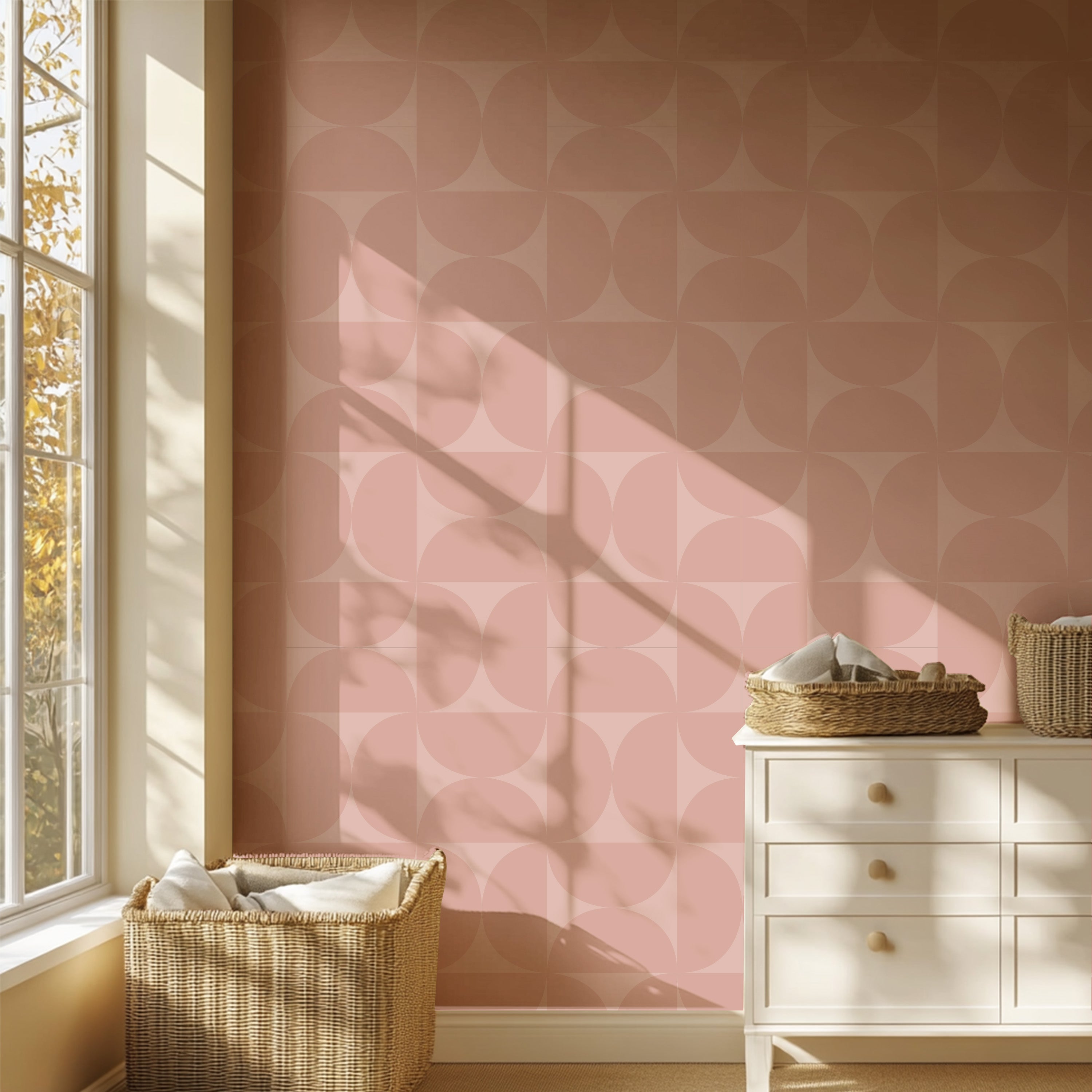 Behang Curvy Cubes - candy