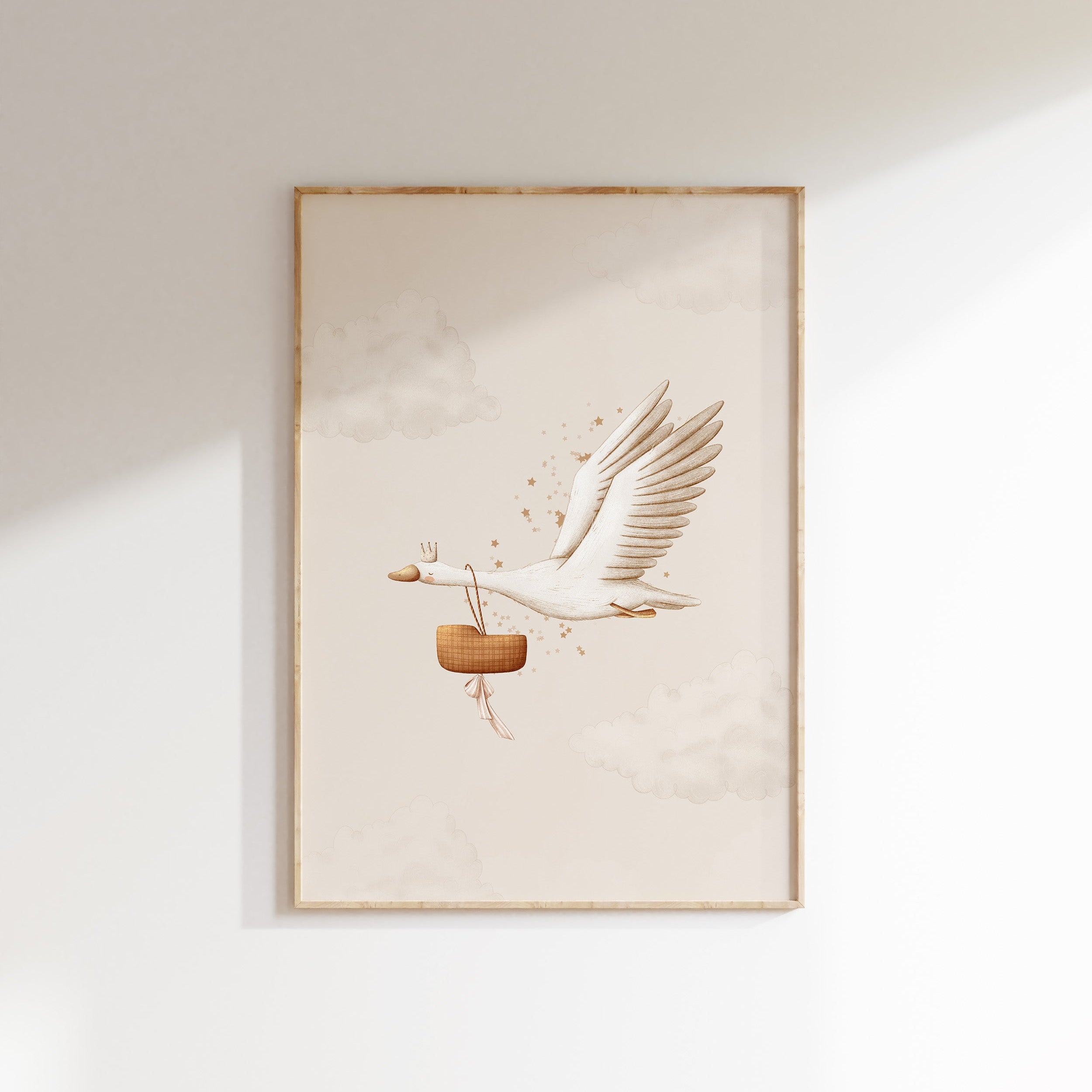 Kinderkamer poster - Gans op droomreis | Little Dreamers