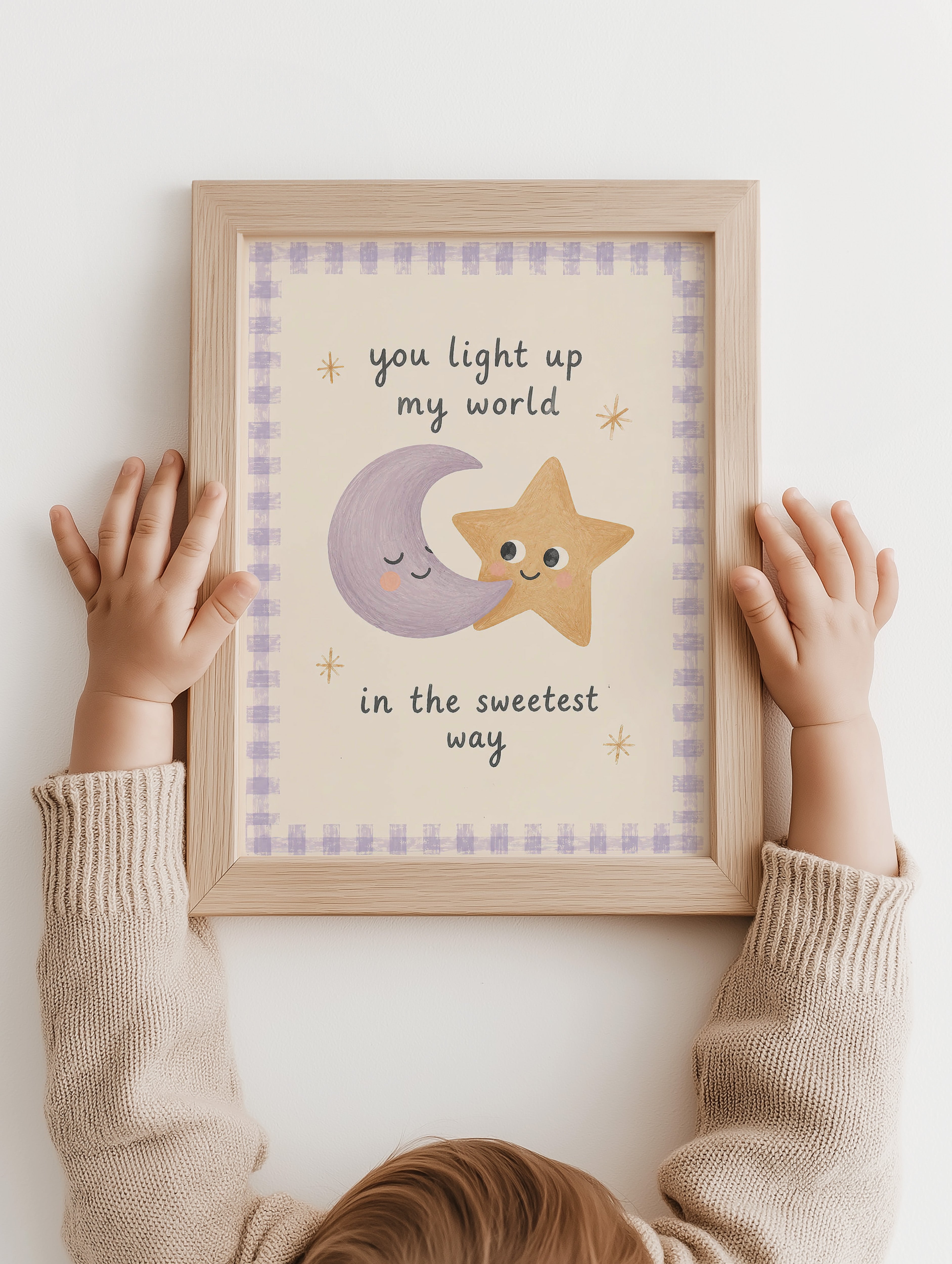 Kinderkamer print - You Light Up My World Quote